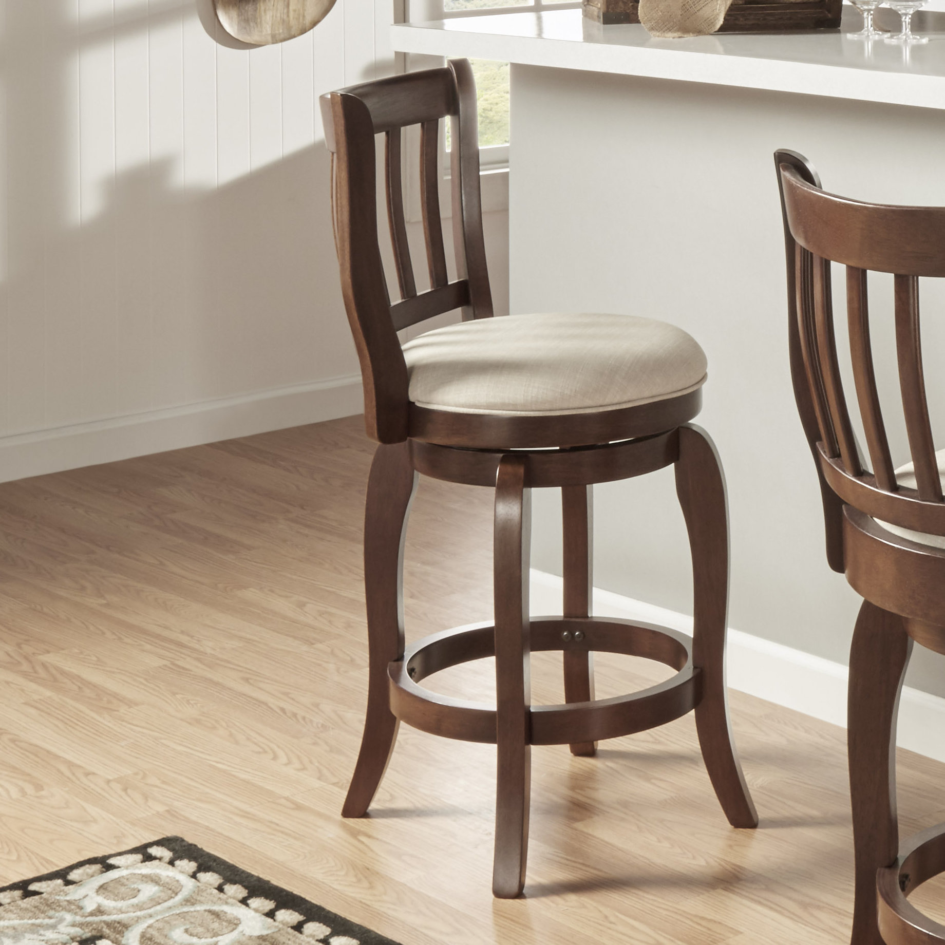 Three Posts Morgan 24&quot; Swivel Bar Stool &amp; Reviews | Wayfair