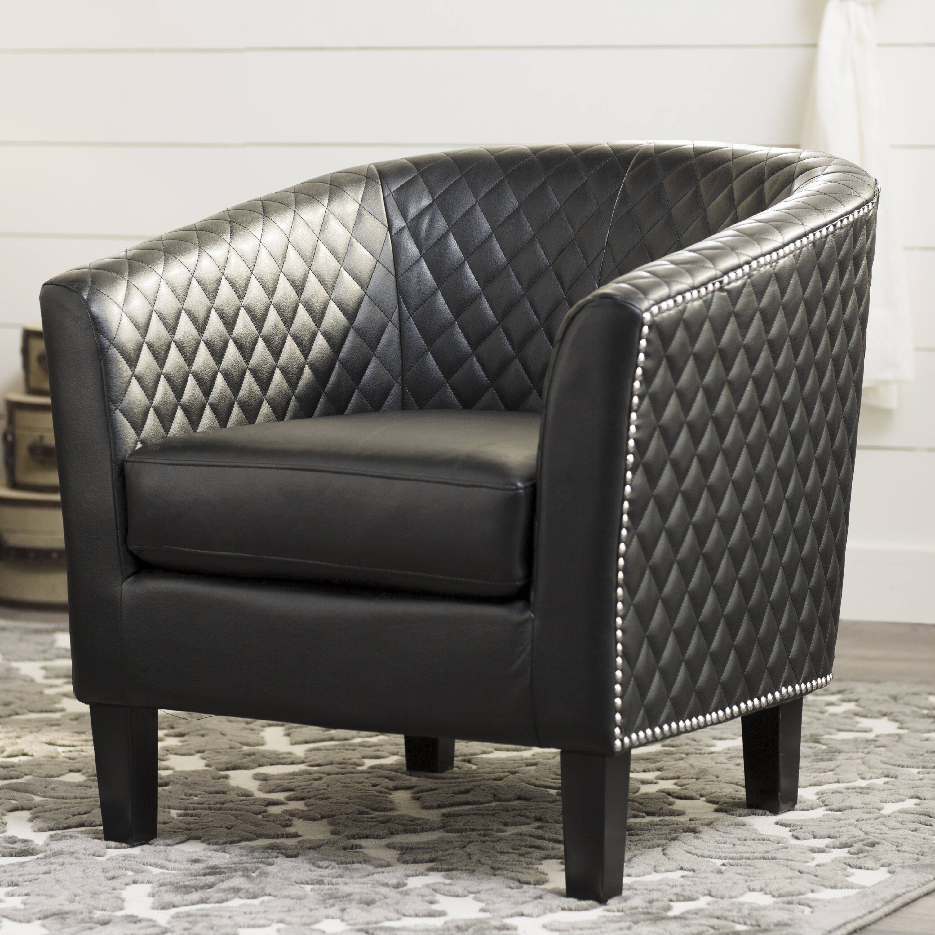 Upholstered Barrel Chair | Wayfair