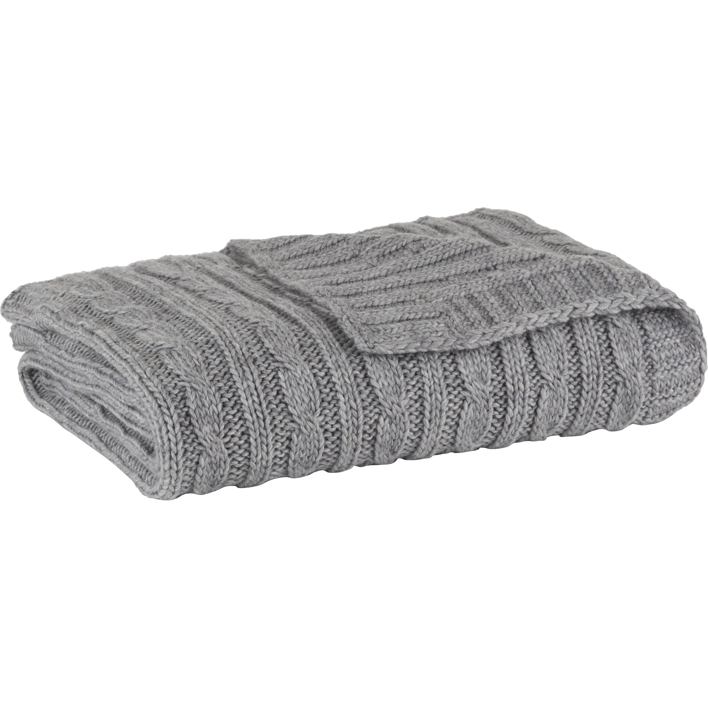 Three Posts Deluxe Cable Knit Throw Blanket & Reviews Wayfair