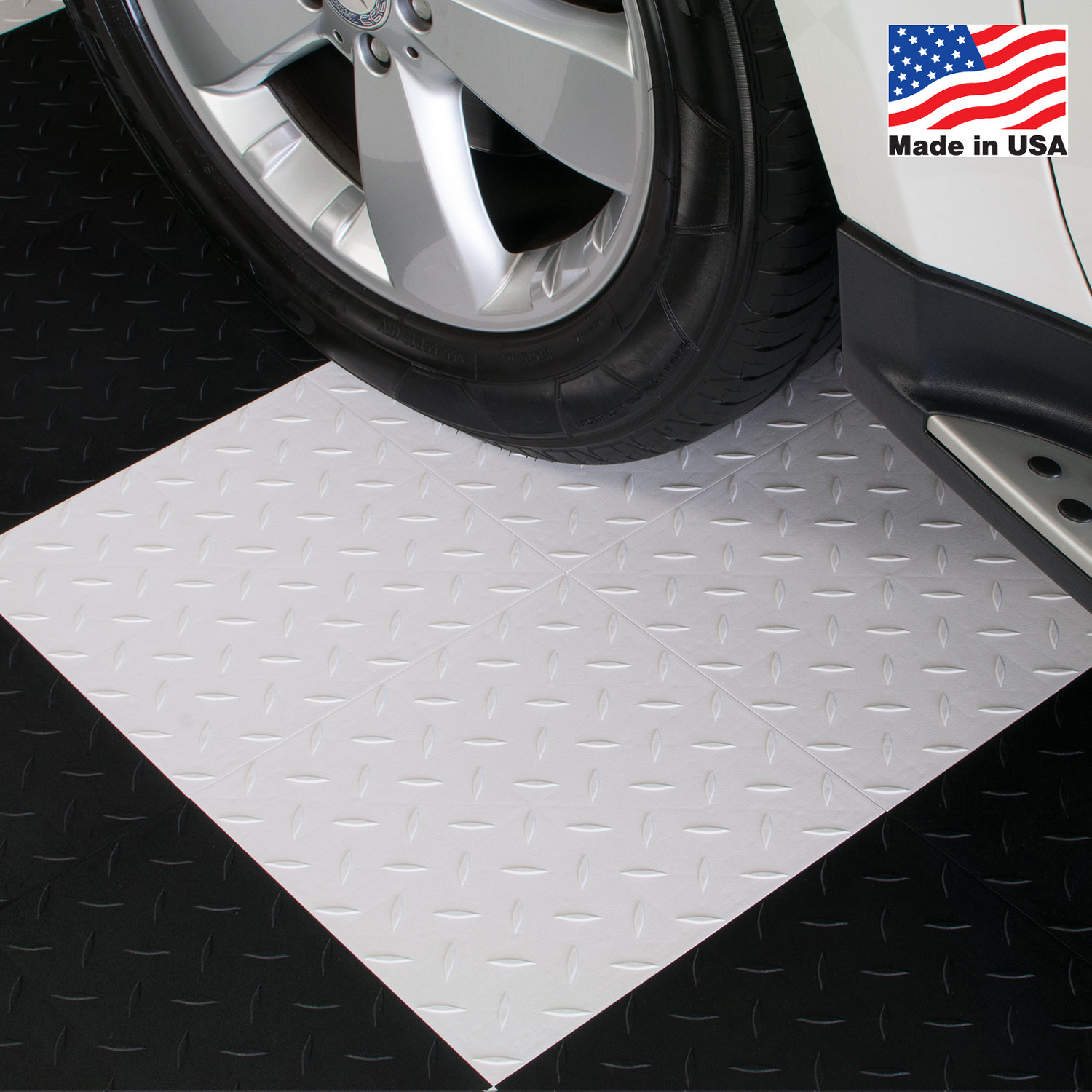12" x 12" Garage Flooring Tile in White Wayfair