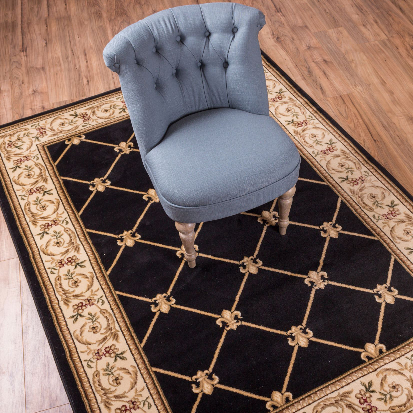 Well Woven Timeless Fleur De Lis Black Area Rug & Reviews Wayfair