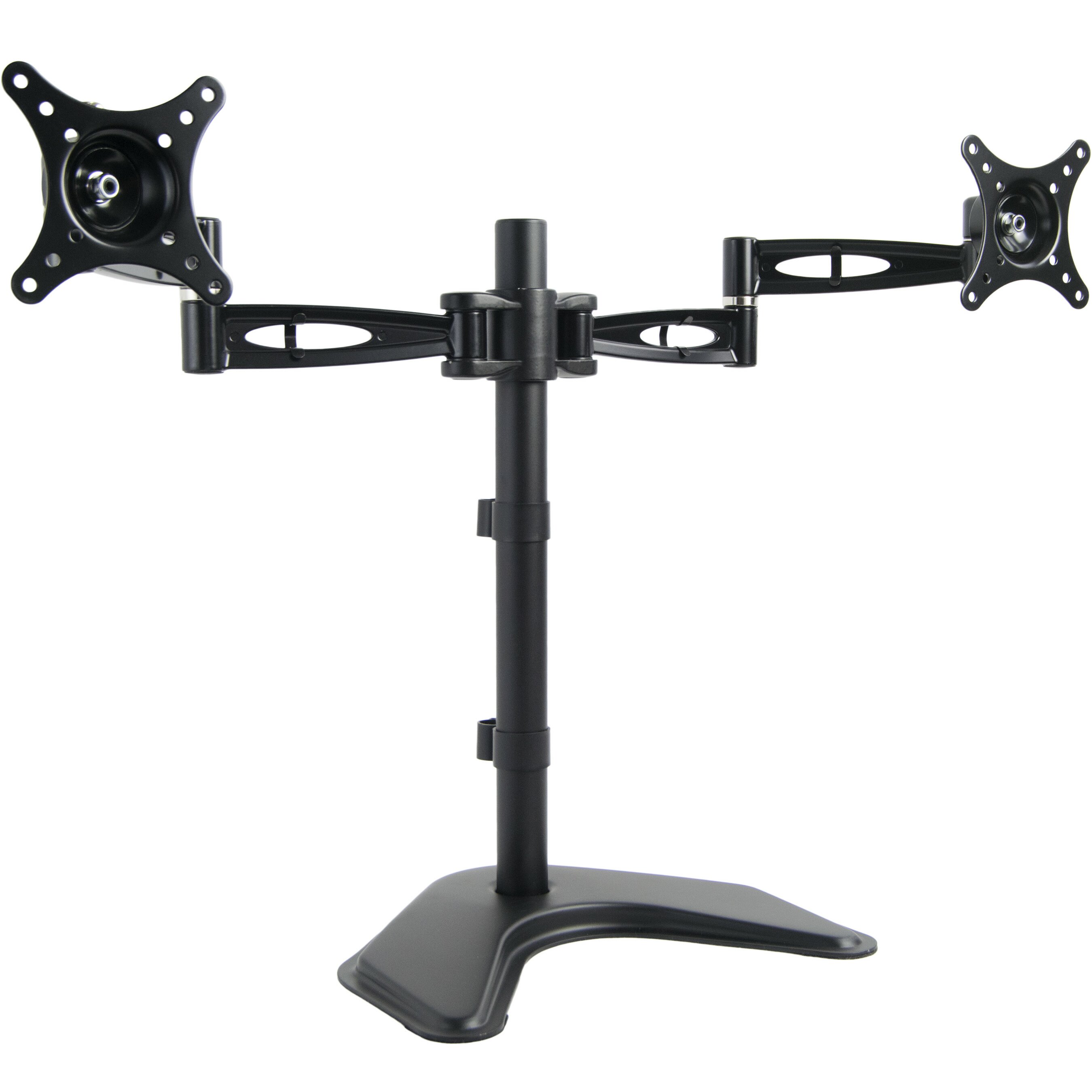 Dual LCD Monitor Free Standing Height Adjustable 2 Screen Desk Mount ...