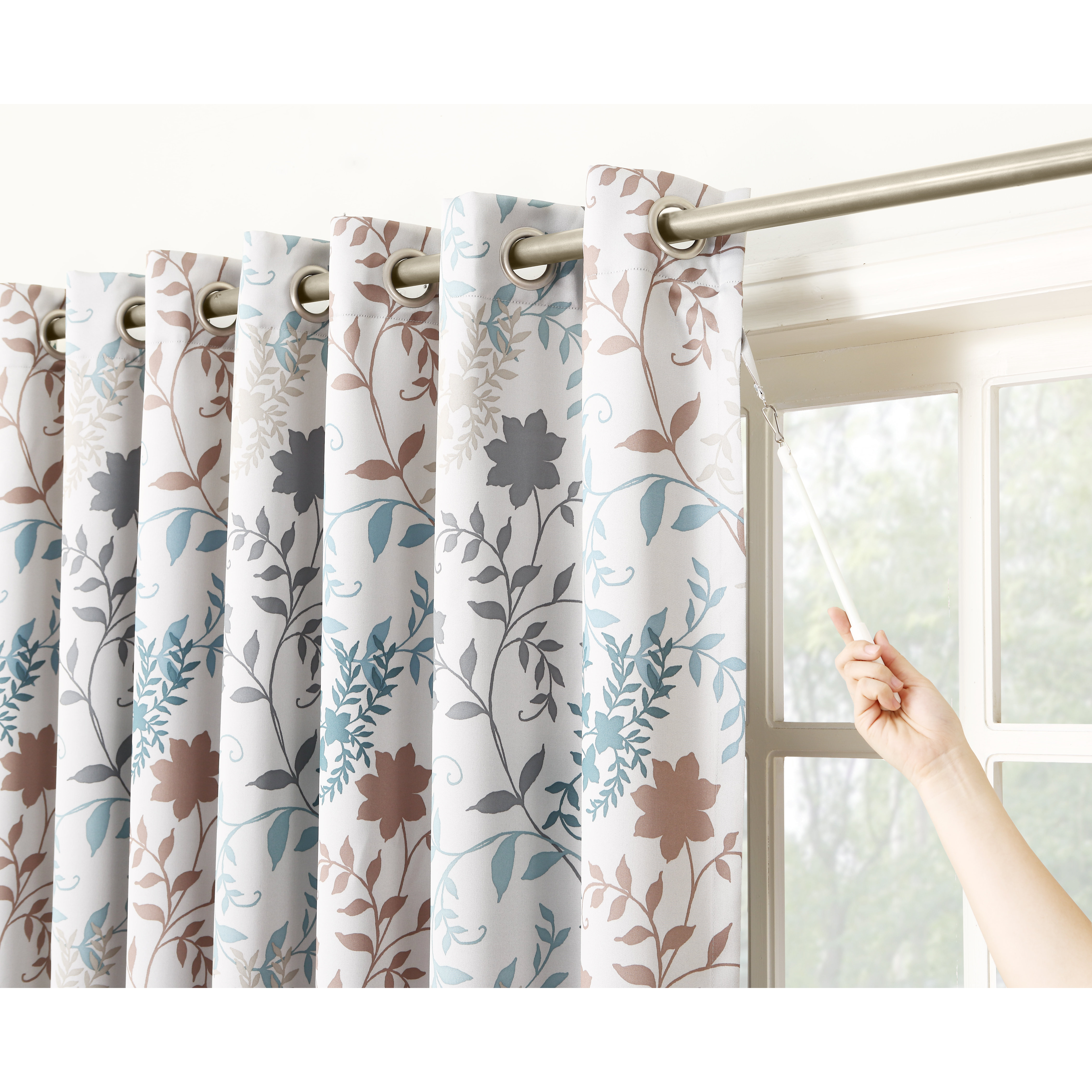 Auburn Floral Extra Wide Grommet Patio Door Single Curtain Panel Wayfair