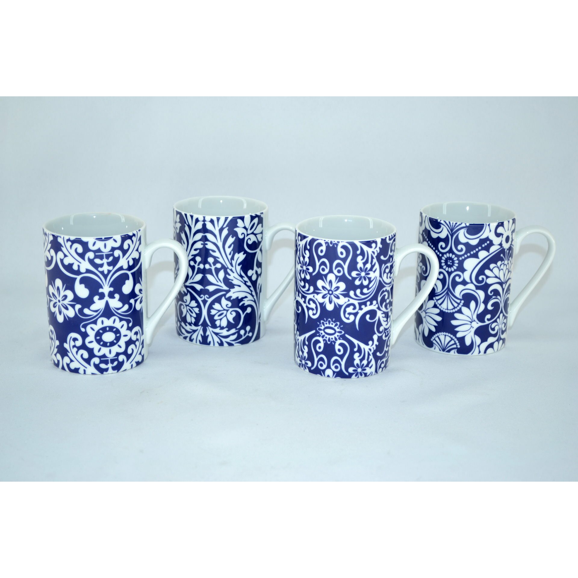 4 Piece Floral Coffee Mugs Set | Wayfair