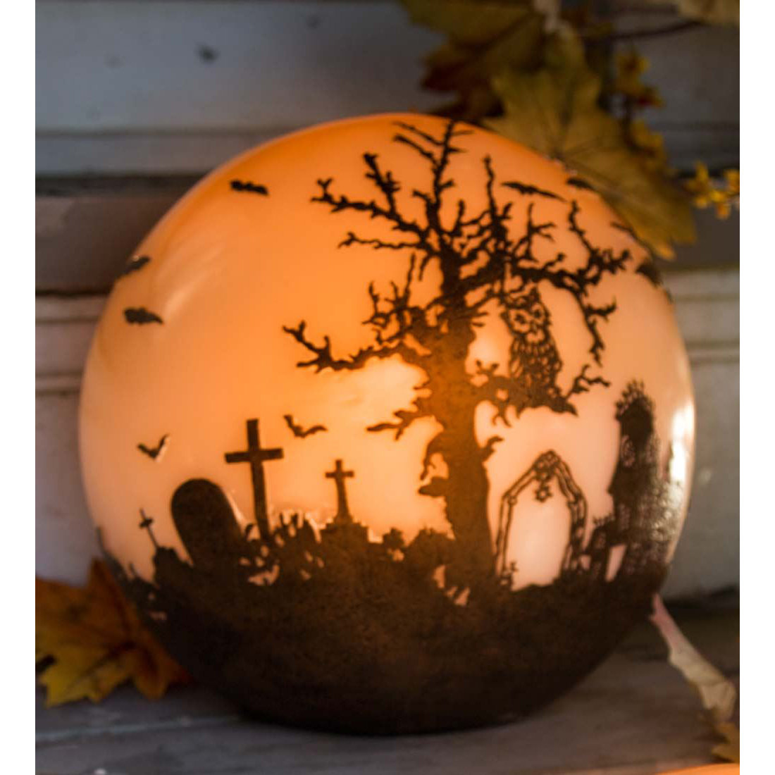 Plow & Hearth Halloween Glowing Luminary Globe & Reviews Wayfair