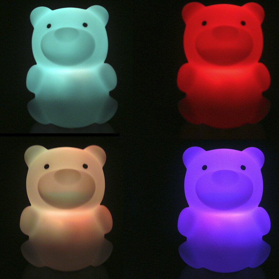 rose bear with led light