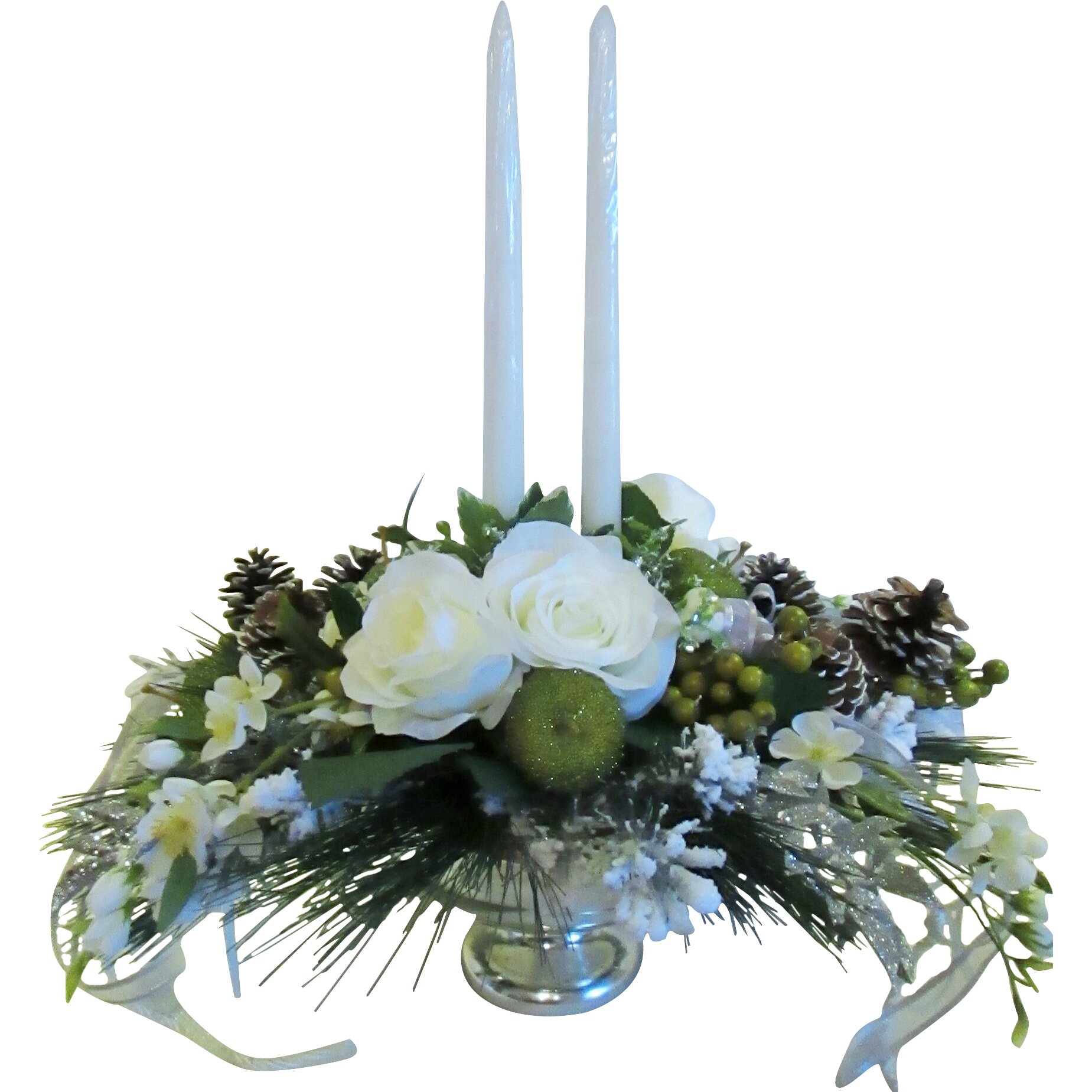 Christmas Holiday Candle Centerpiece 