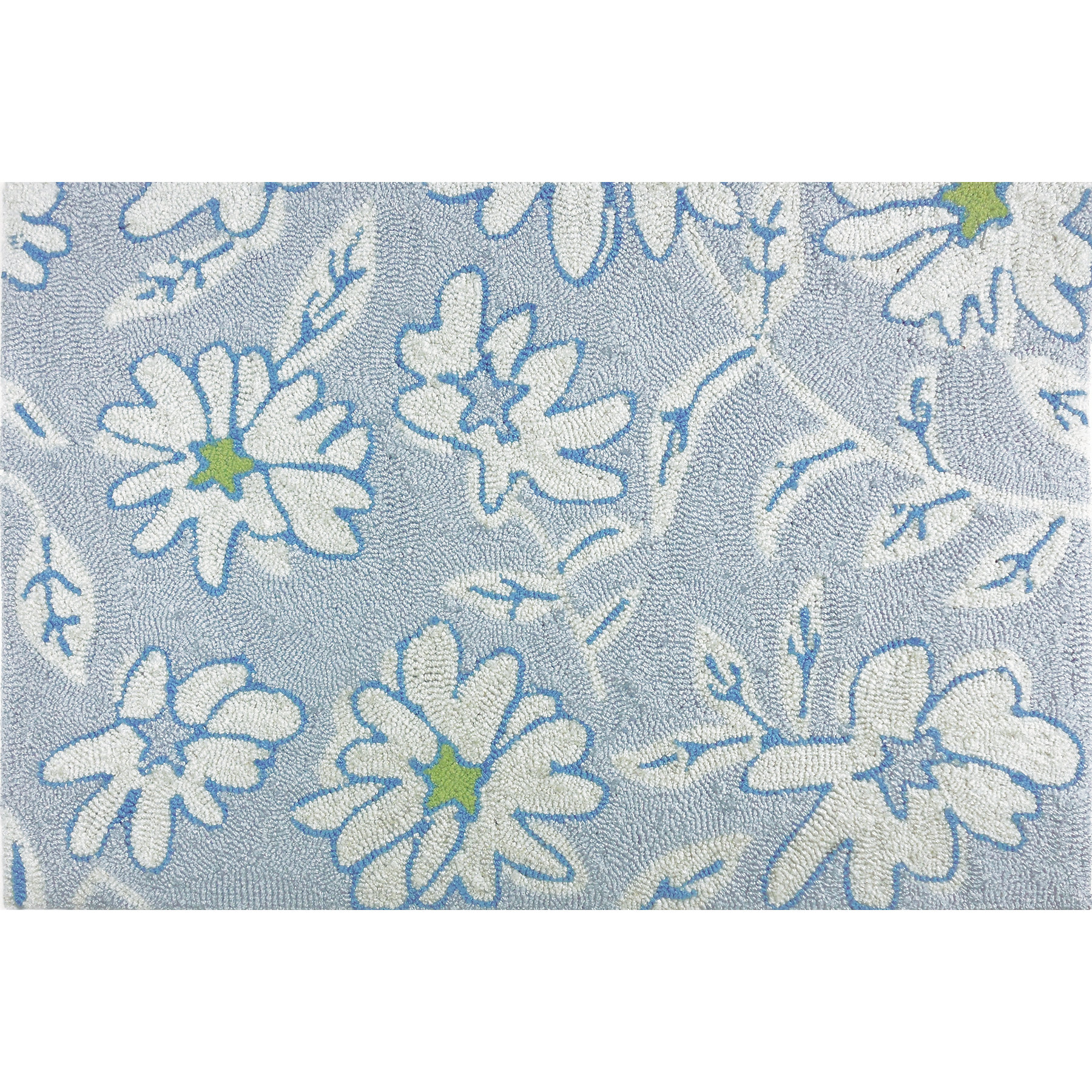 Homefires Floral and Garden Blue/Green Daisies Area Rug & Reviews Wayfair