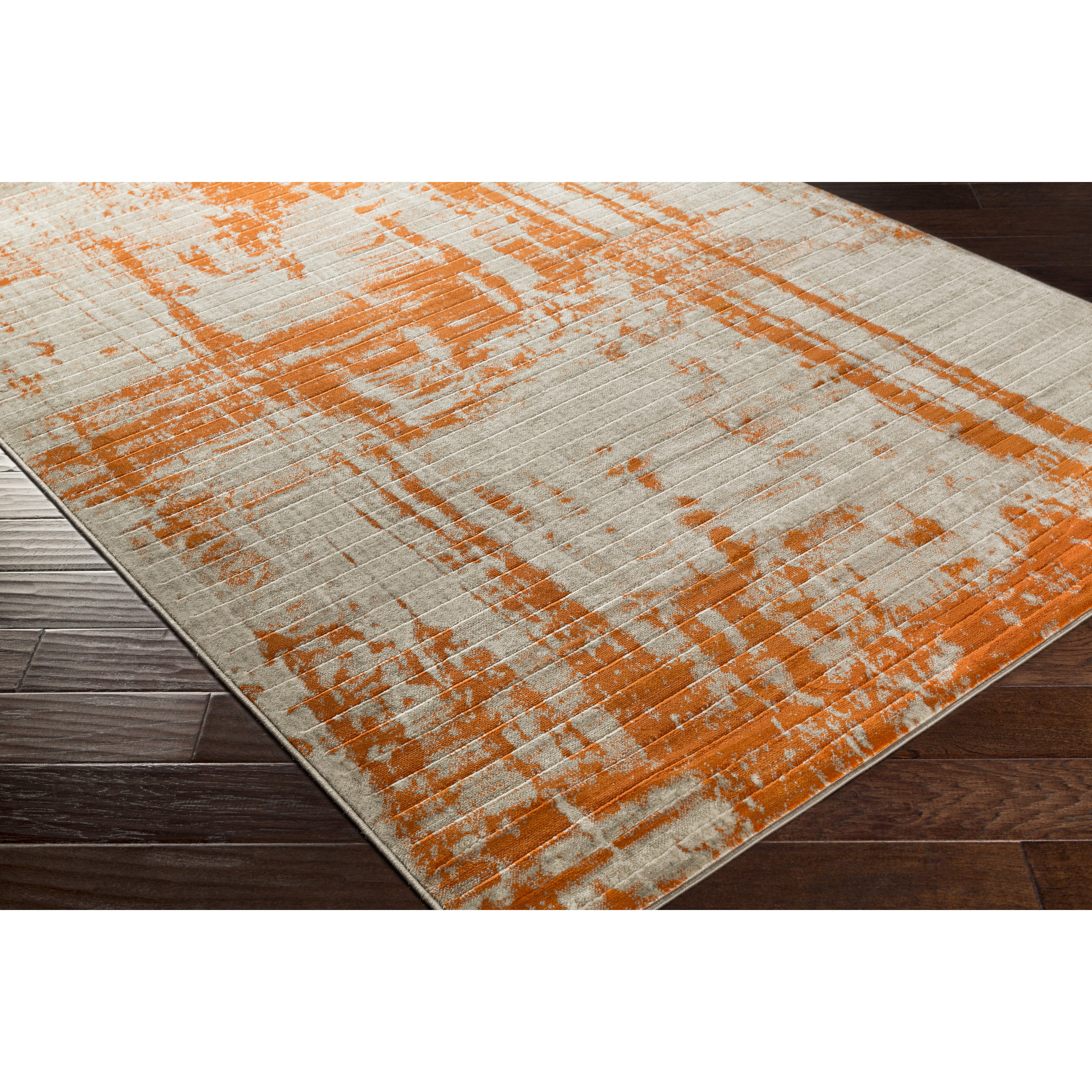 Langley Street Dahl Light Gray/Burnt Orange Area Rug & Reviews Wayfair