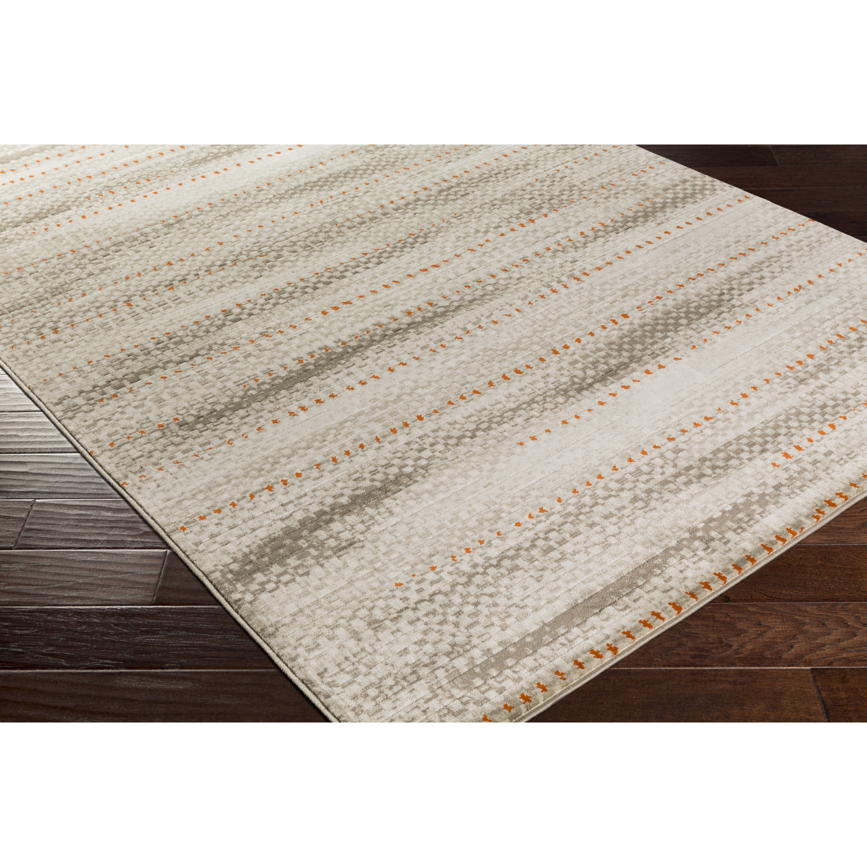 Burroughs Light Gray/ Burnt Orange Area Rug Wayfair
