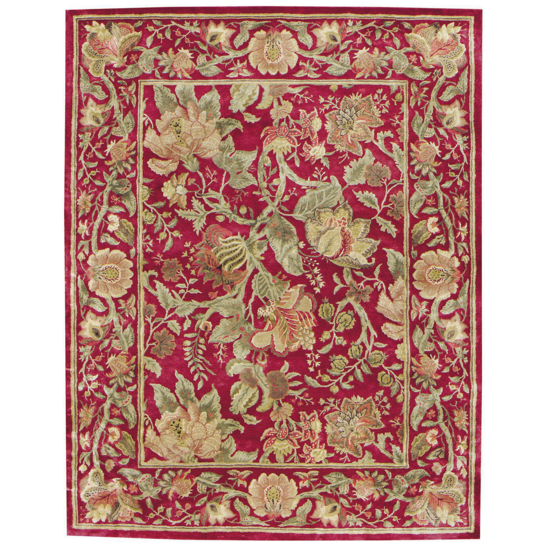 Garden Farms Red Floral Area Rug Wayfair