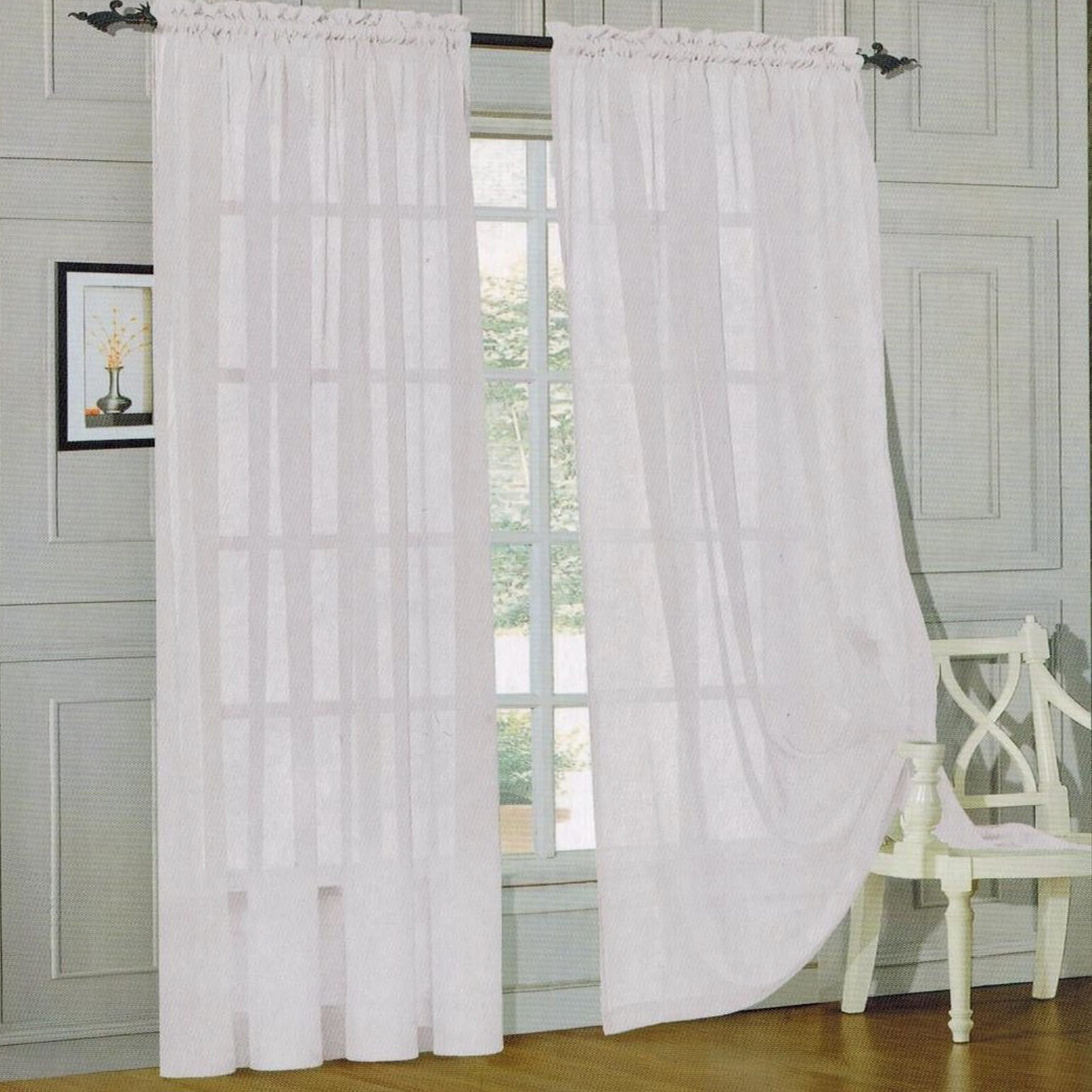 Sheer Voile Curtain Panels Wayfair