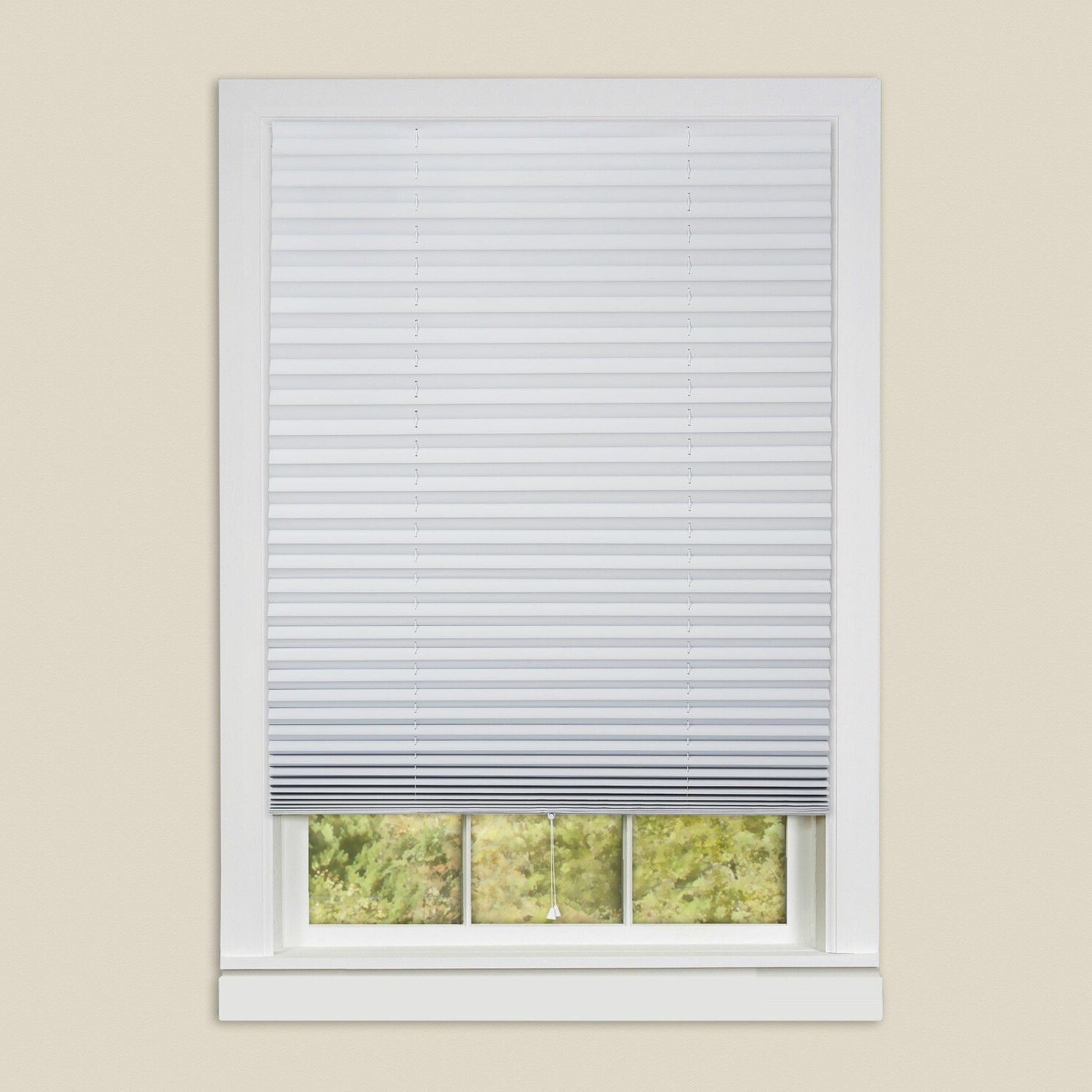 Vinyl Room Darkening Temporary Pleated Shades | Wayfair