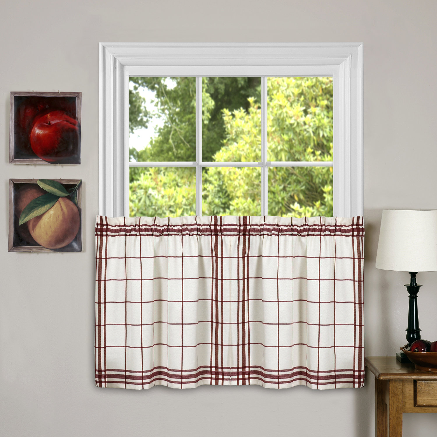 Cambridge Plaid Kitchen Tier Curtain Wayfair