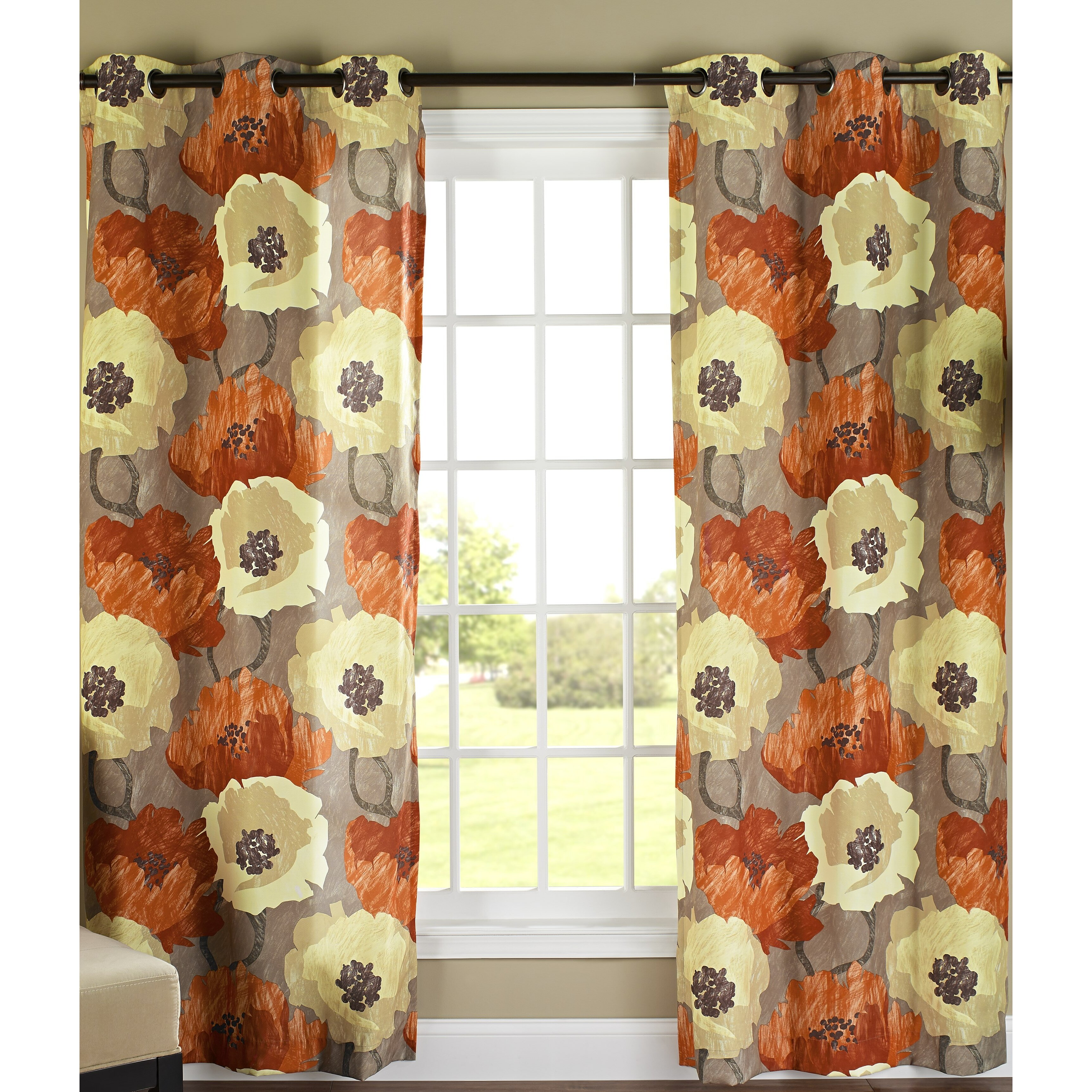 Mercury Row Quirion Poppies Curtain Panel And Reviews Wayfair 7600