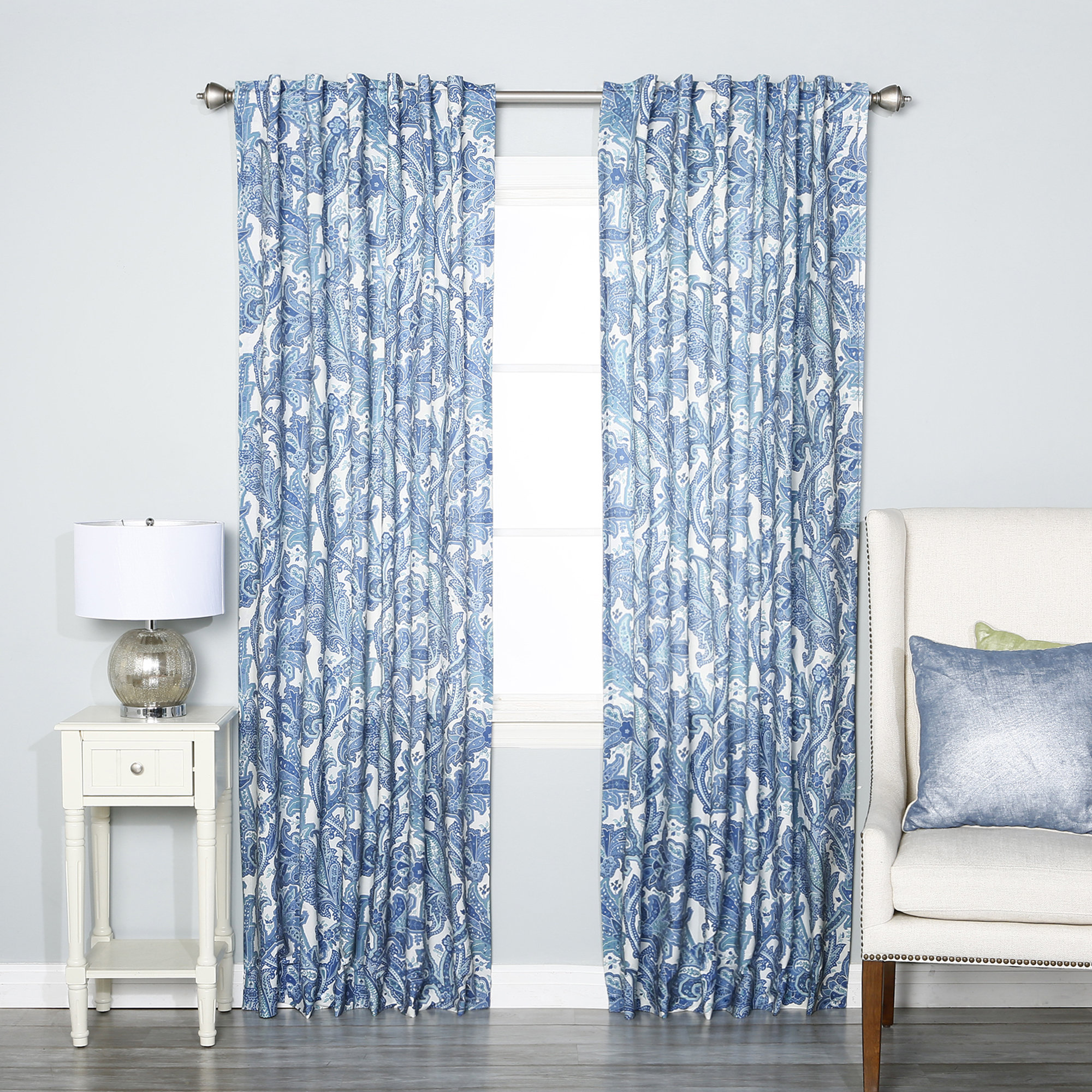 Blue Paisley Rod Pocket Curtain Panels Joss & Main