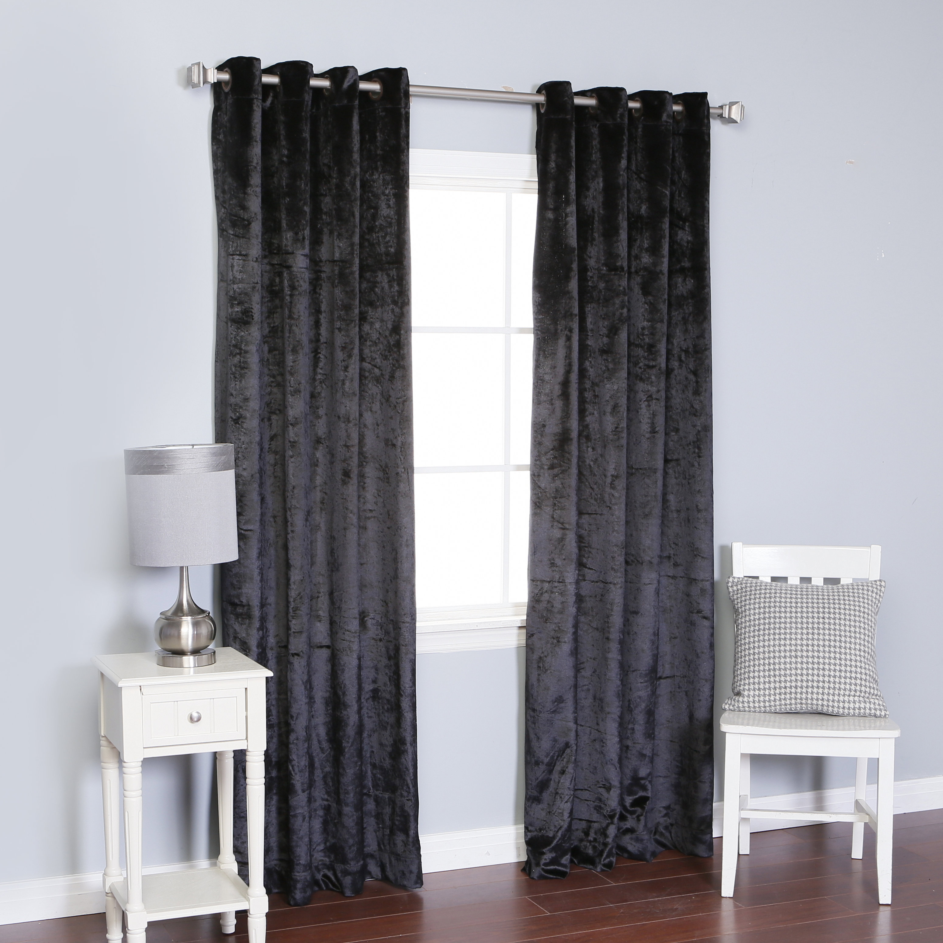 Best Home Fashion, Inc. Velvet Grommet Top Curtain Panels & Reviews