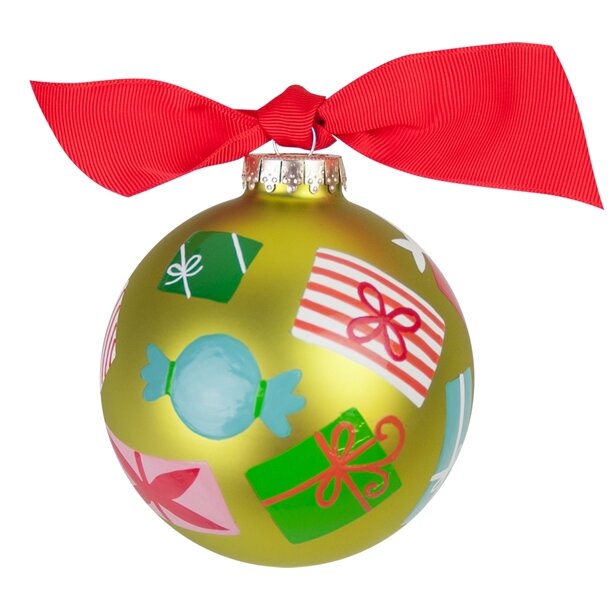 Wrapped Gifts Glass Ornament | Wayfair