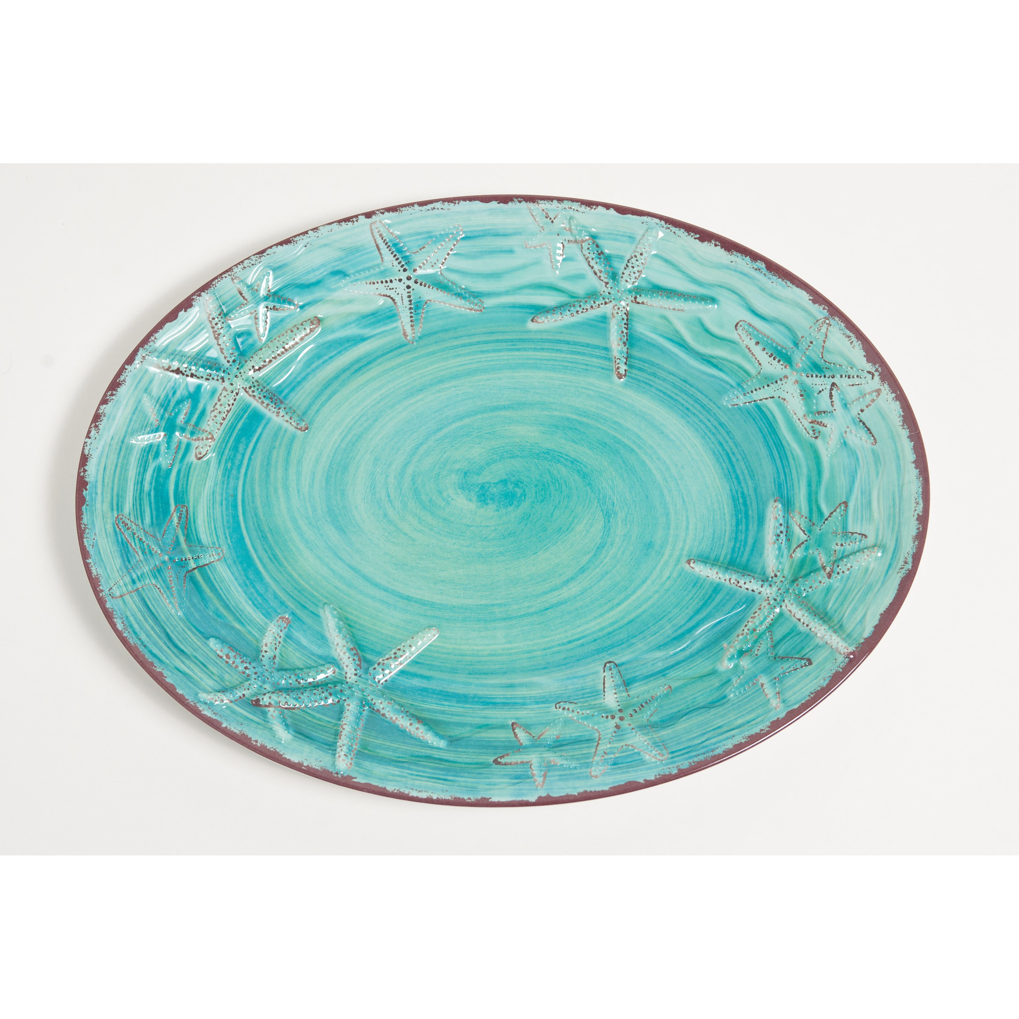 Raised Starfish Melamine Oval Platter Wayfair