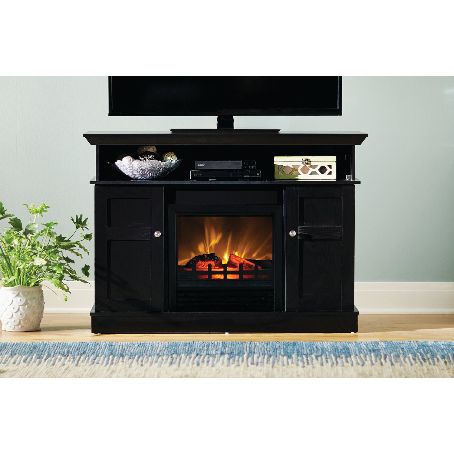 Red Barrel Studio Grand View 43.63" TV Stand with Electric Fireplace