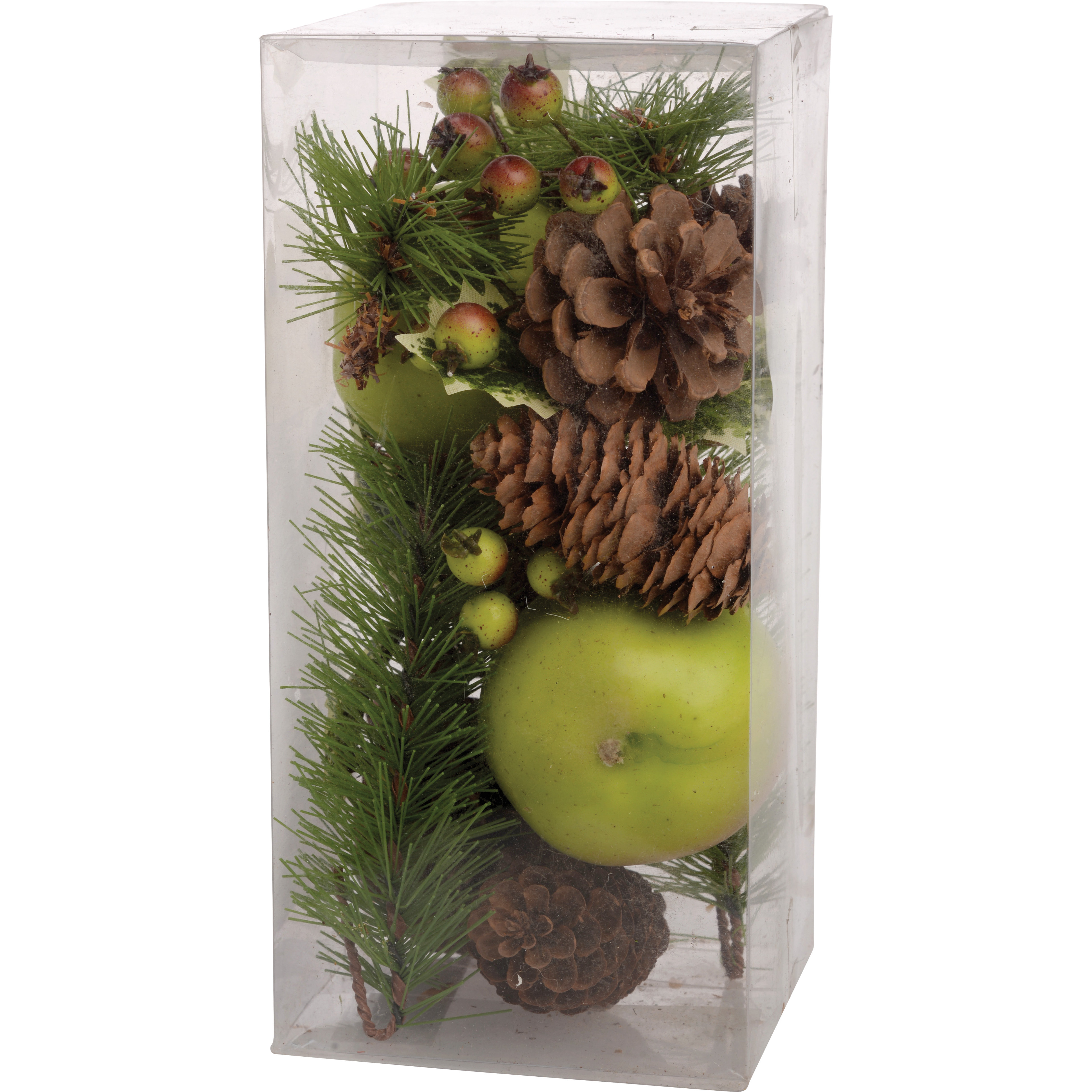 Boston International Faux Apple, Berry, & Pinecone Vase Filler in Green