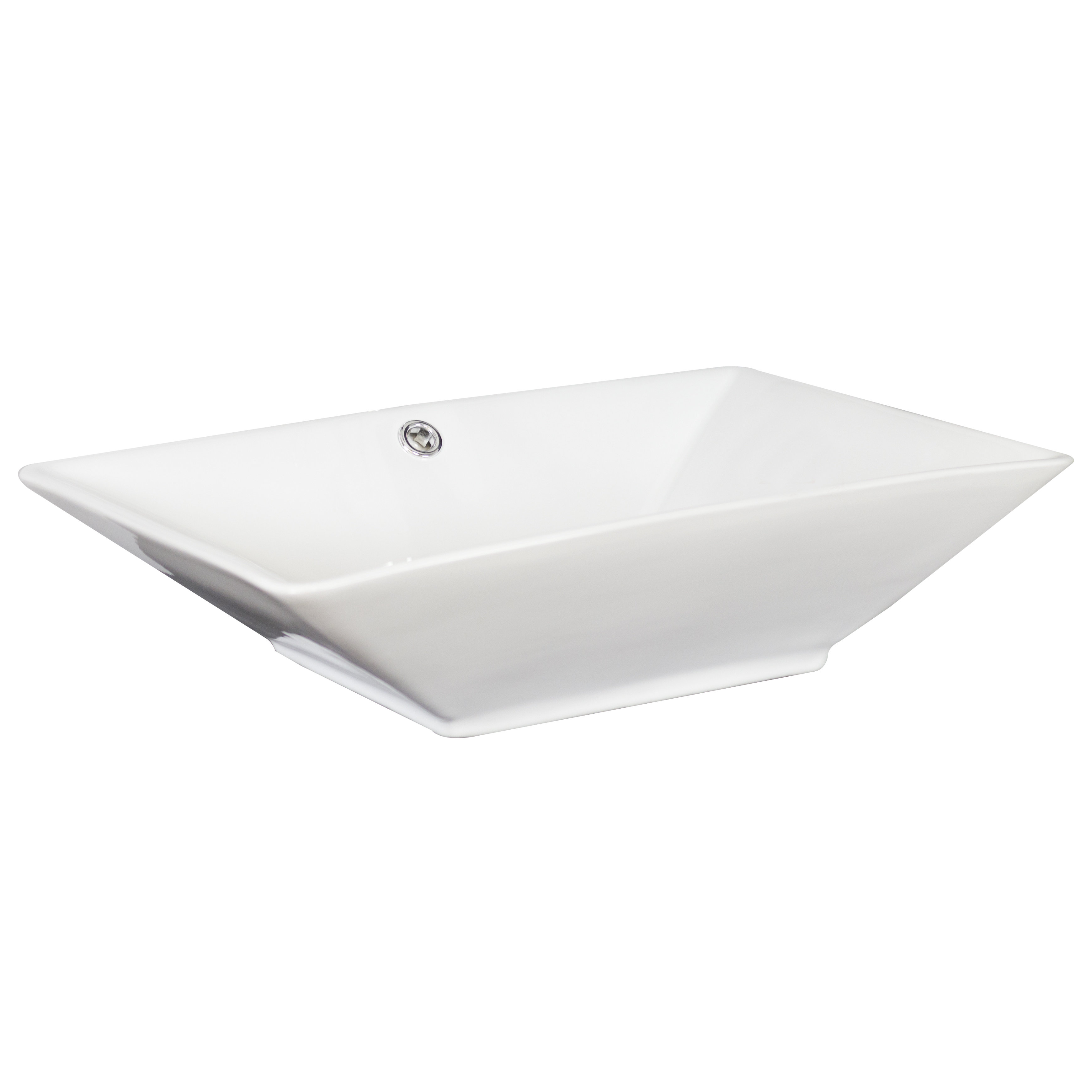 American Imaginations Above Counter Rectangle Vessel Bathroom Sink