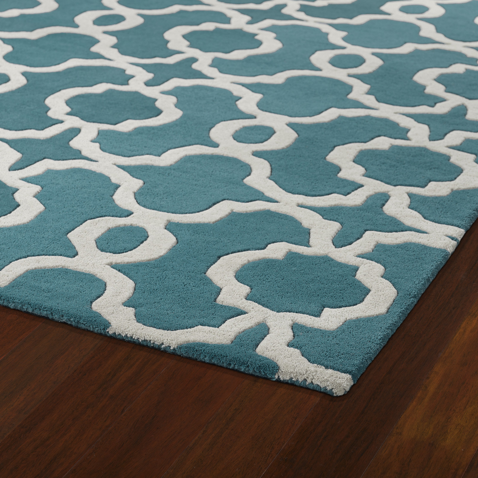Revolution Teal & White Area Rug Wayfair