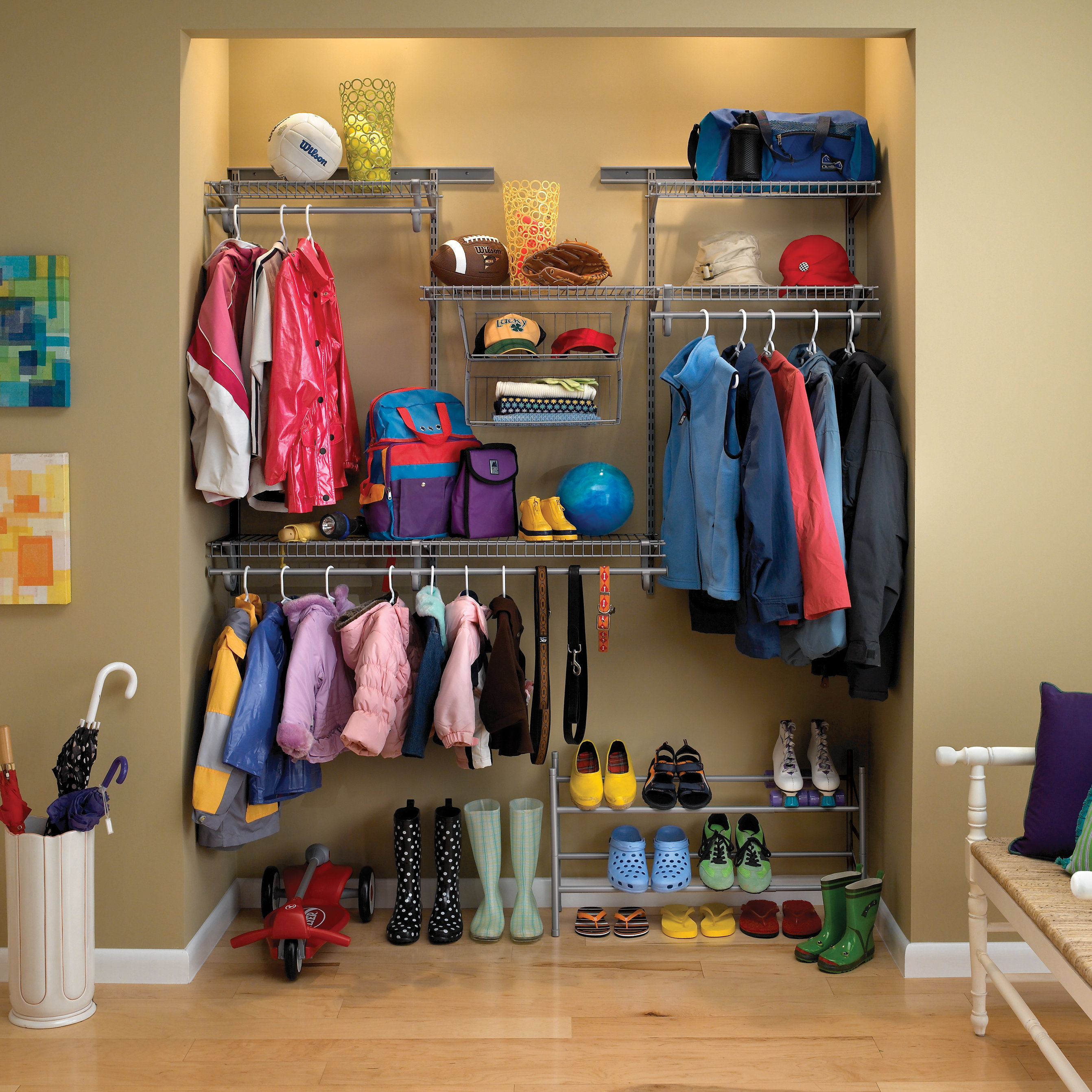 ClosetMaid ShelfTrack 48" 72" Wide Adjustable Closet System & Reviews