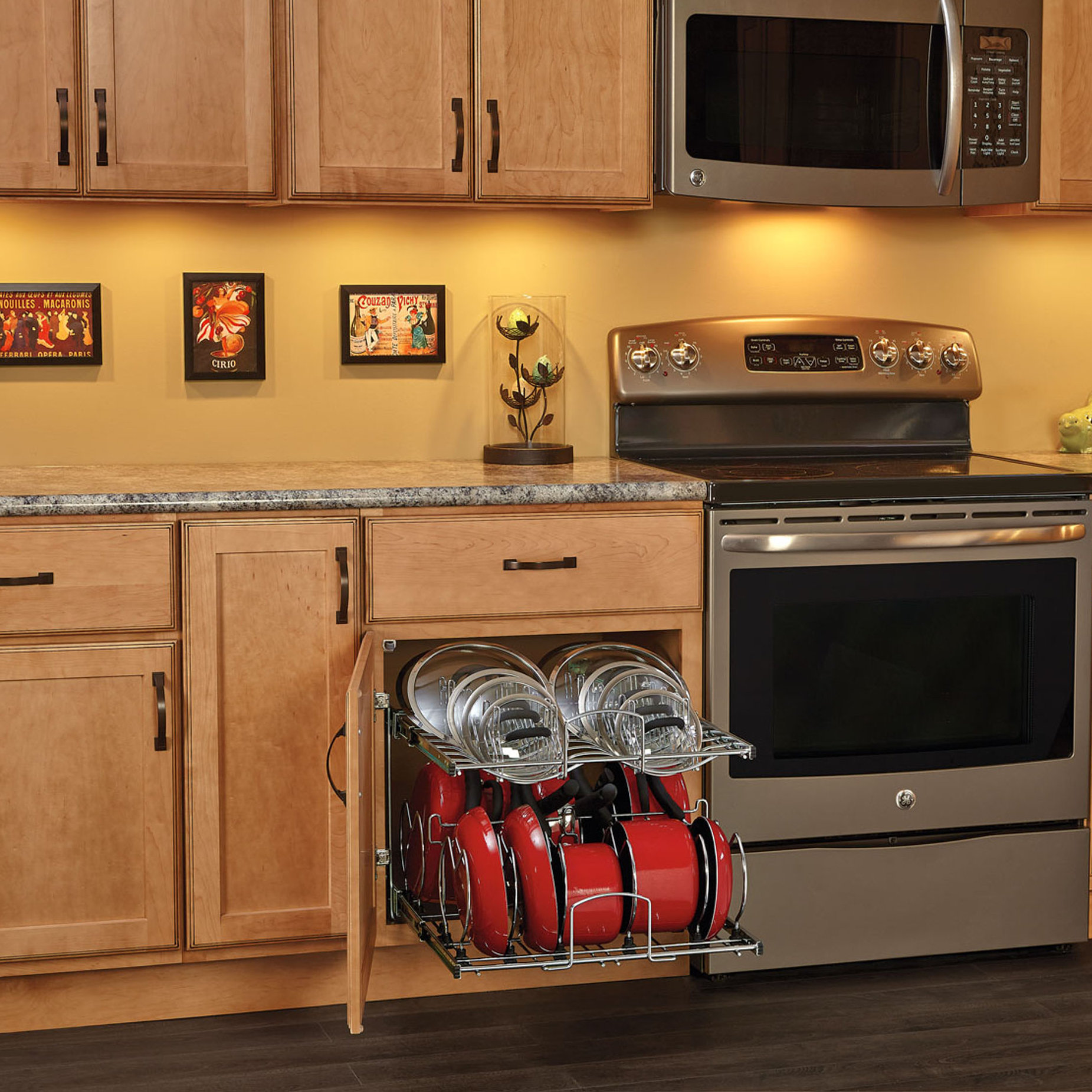 RevAShelf 21" x 22" 2 Tier Roll Out Cookware Organizer & Reviews Wayfair