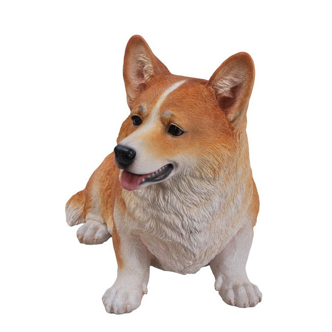 corgi dog statue