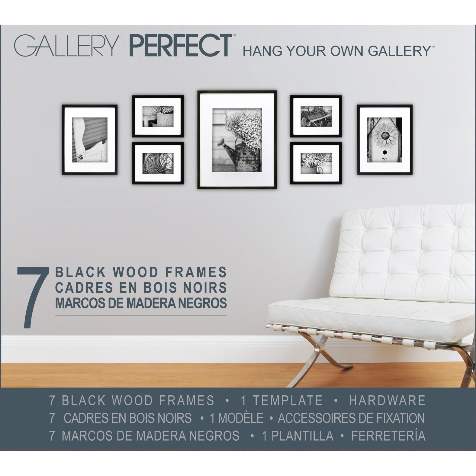 NielsenBainbridge Gallery 7 Piece Perfect Wall Picture Frame Set