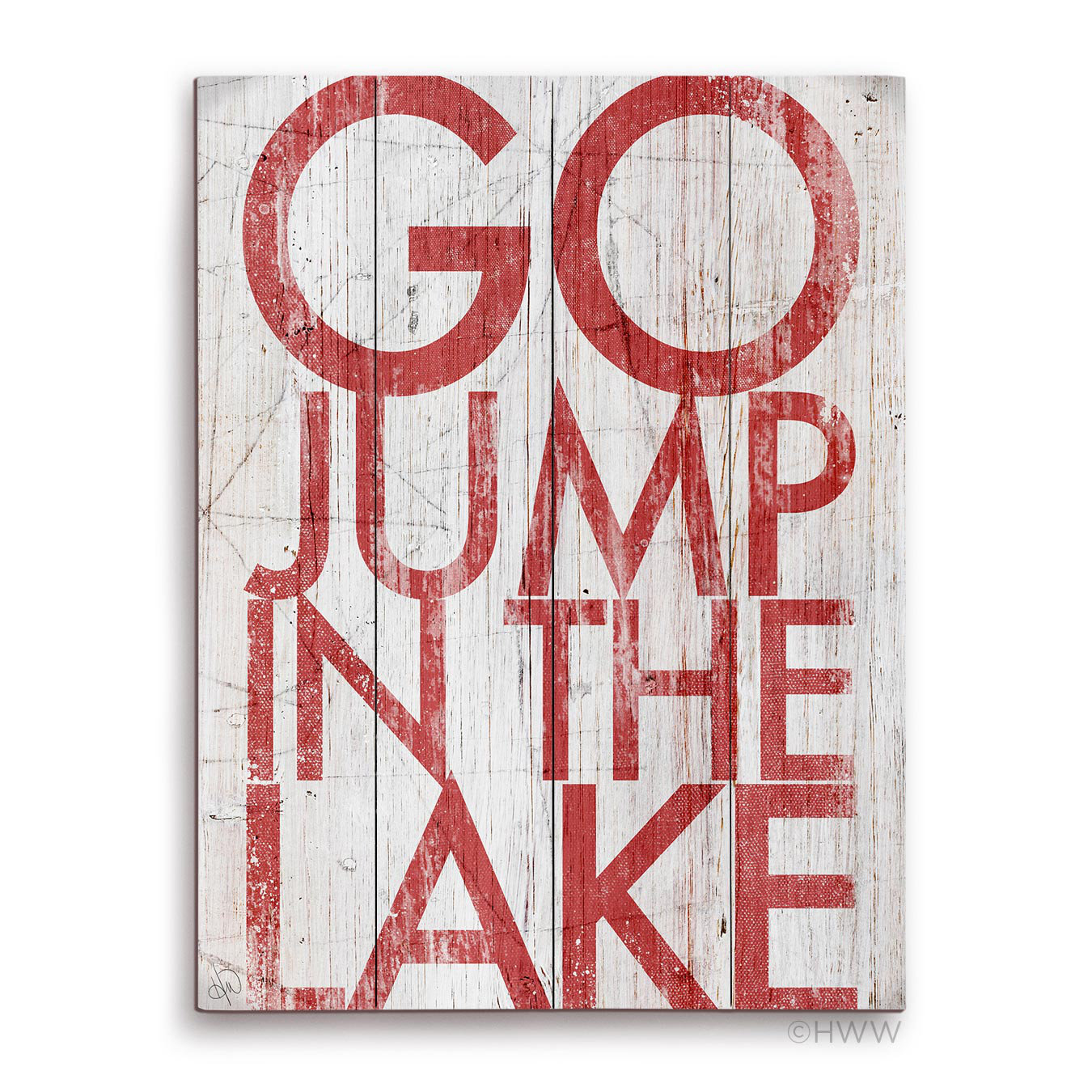 Click Wall Art Go Jump In The Lake Textual Art & Reviews Wayfair
