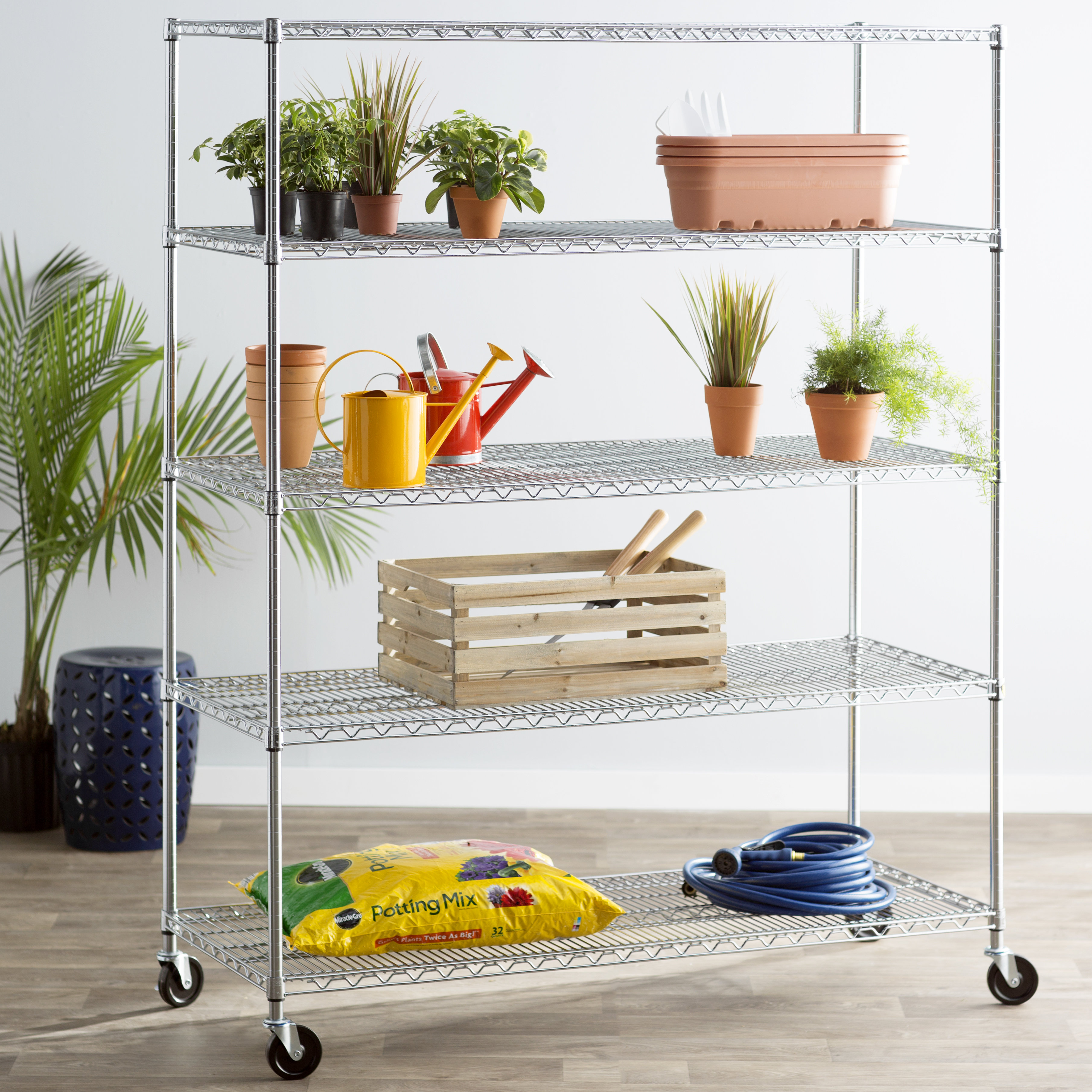 Wayfair Basics 5Shelf Industrial Shelving Unit Wayfair