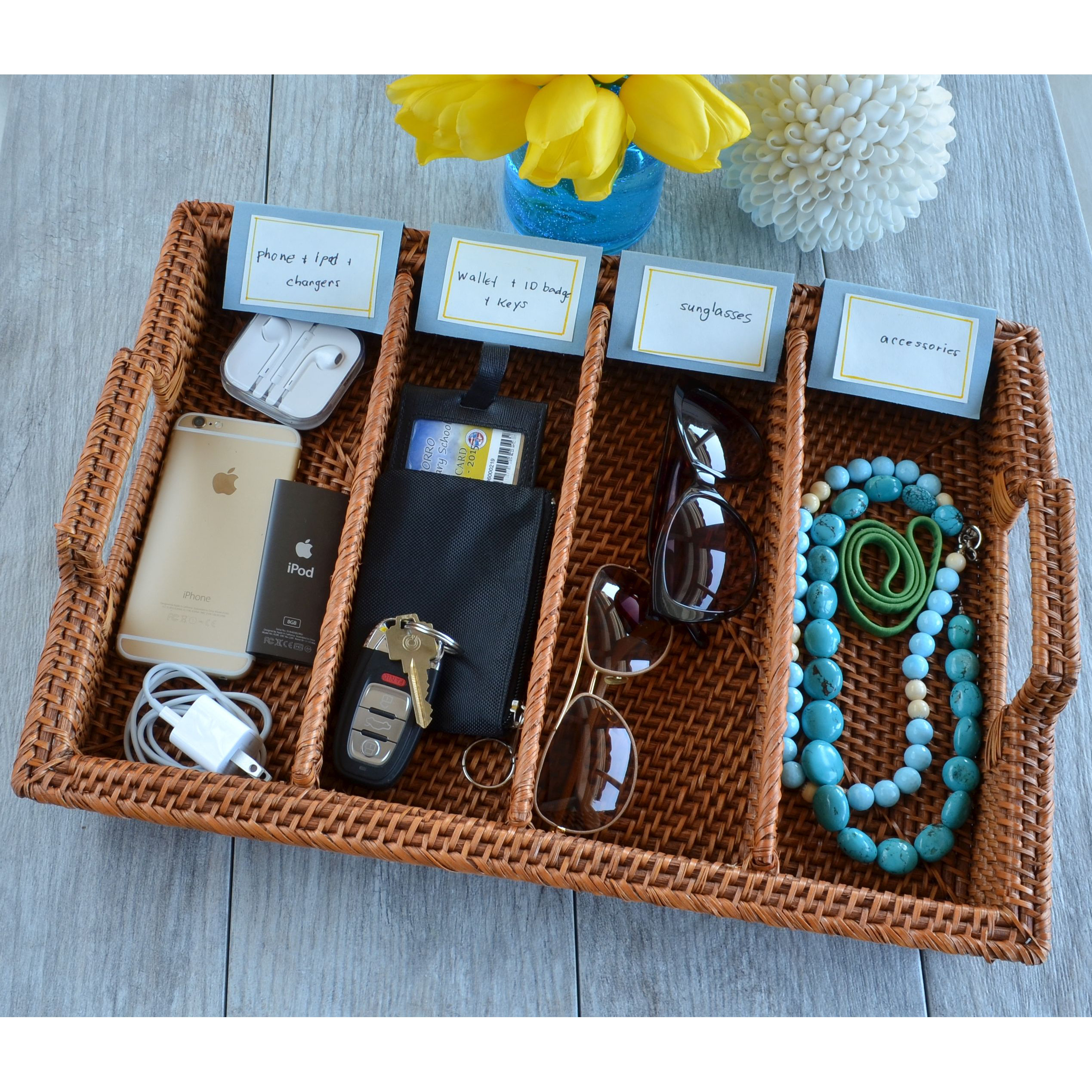 Rattan Silverware Tray and Organizer Wayfair