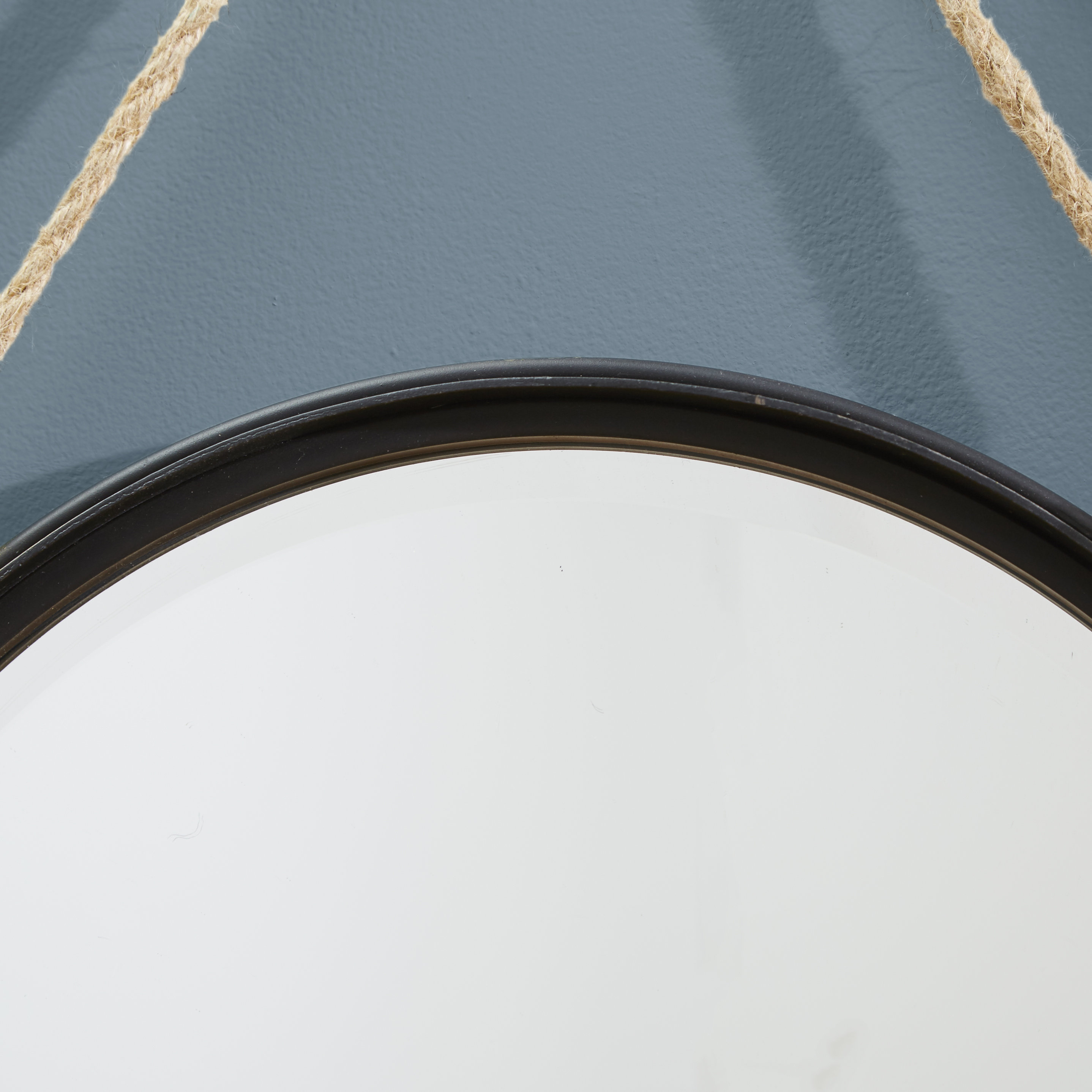 American Mercantile Metal Round Rope Hanging Mirror & Reviews Wayfair
