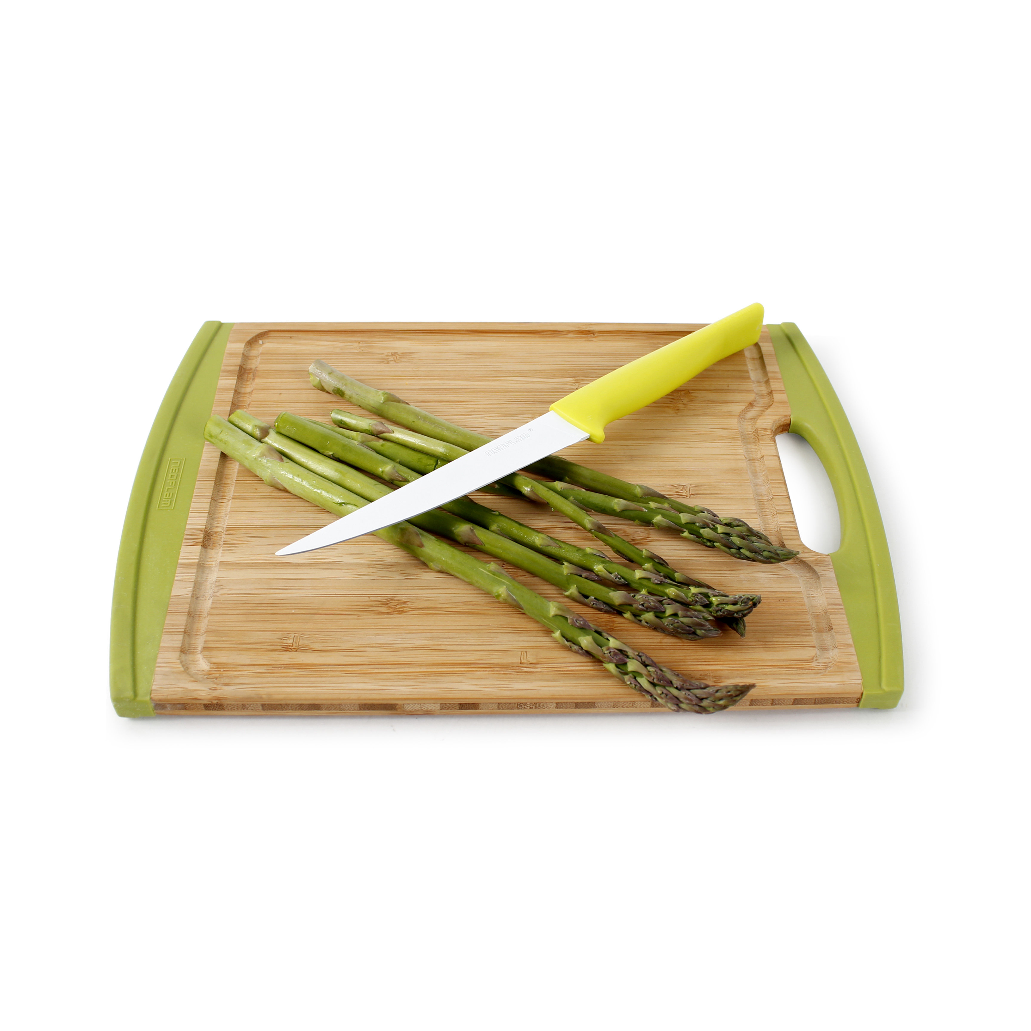 Neoflam Lusso 2 Piece Bamboo Cutting Board with Non Slip Edges