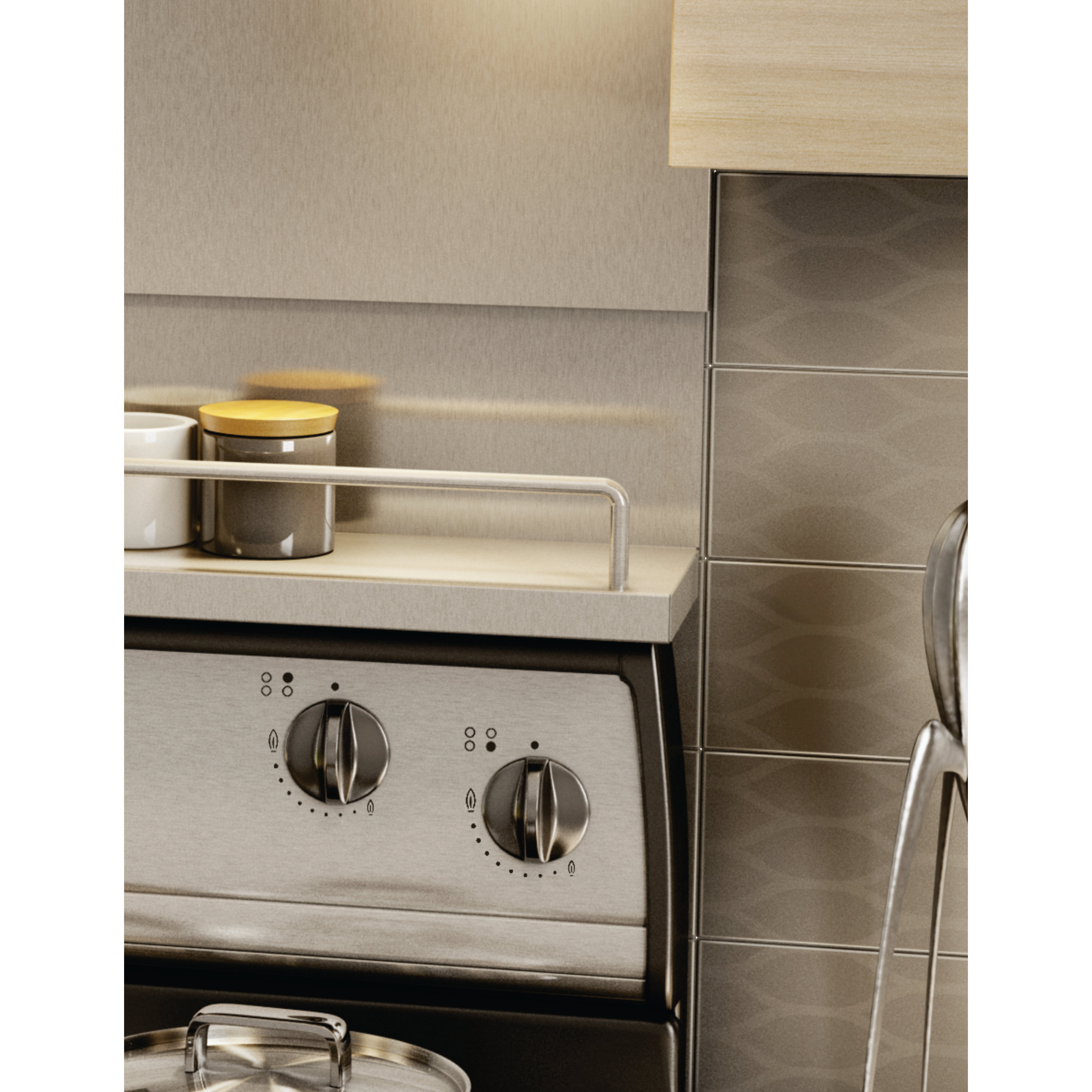 inoxia stainless steel backsplash