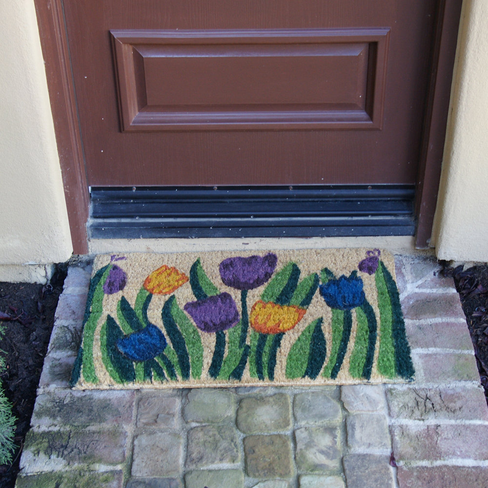 Tulip Garden Doormat Wayfair
