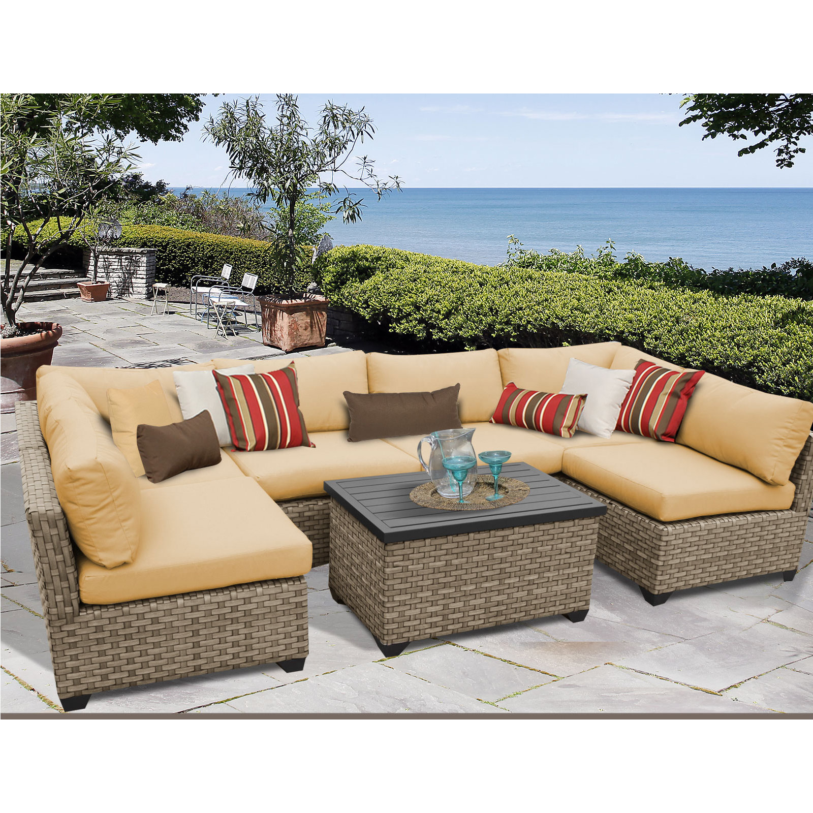 Monterey 7 Piece Deep Seating Group with Cushion Wayfair