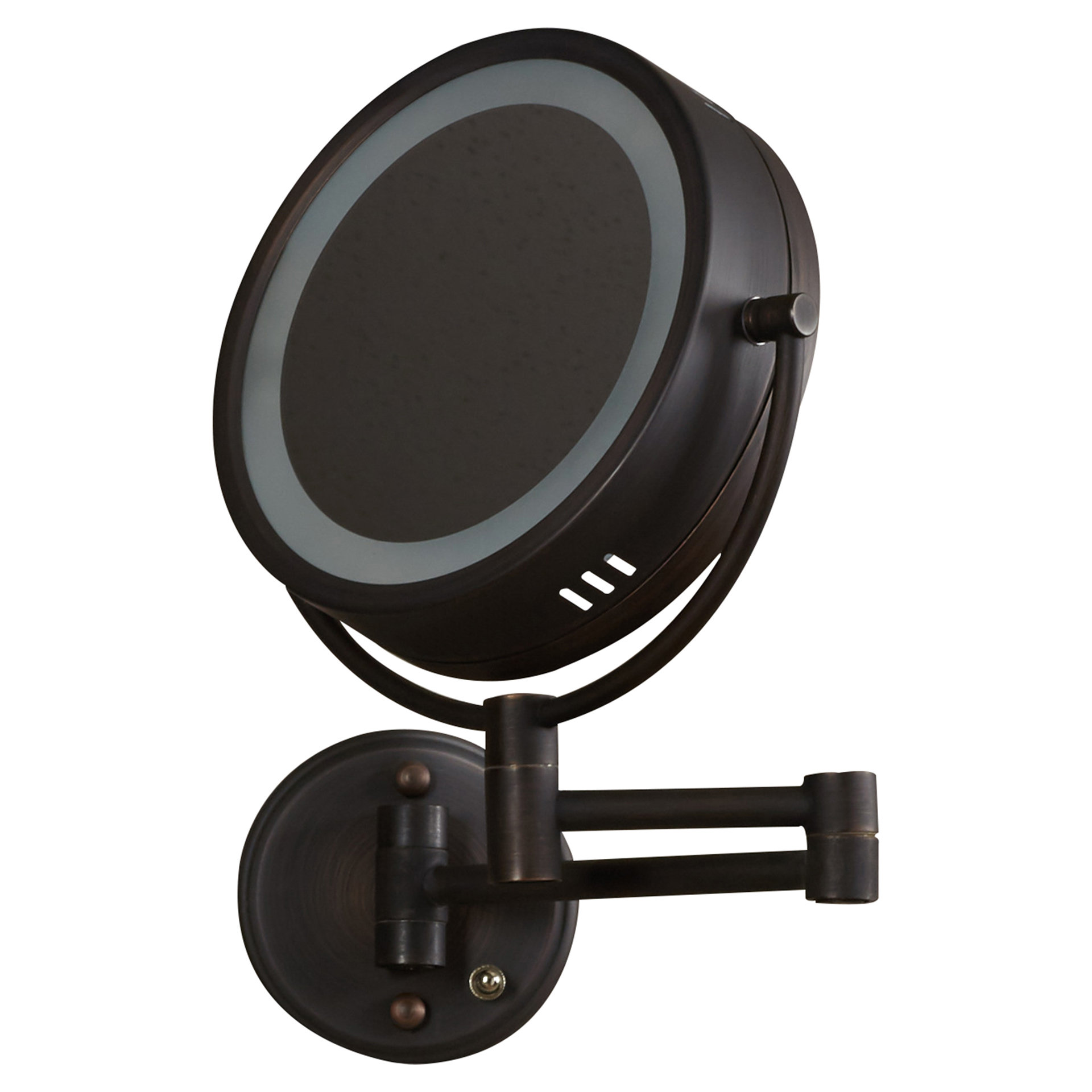 Hard Wired Dual Sided Wall Mount Halo Lighted Mirror Wayfair