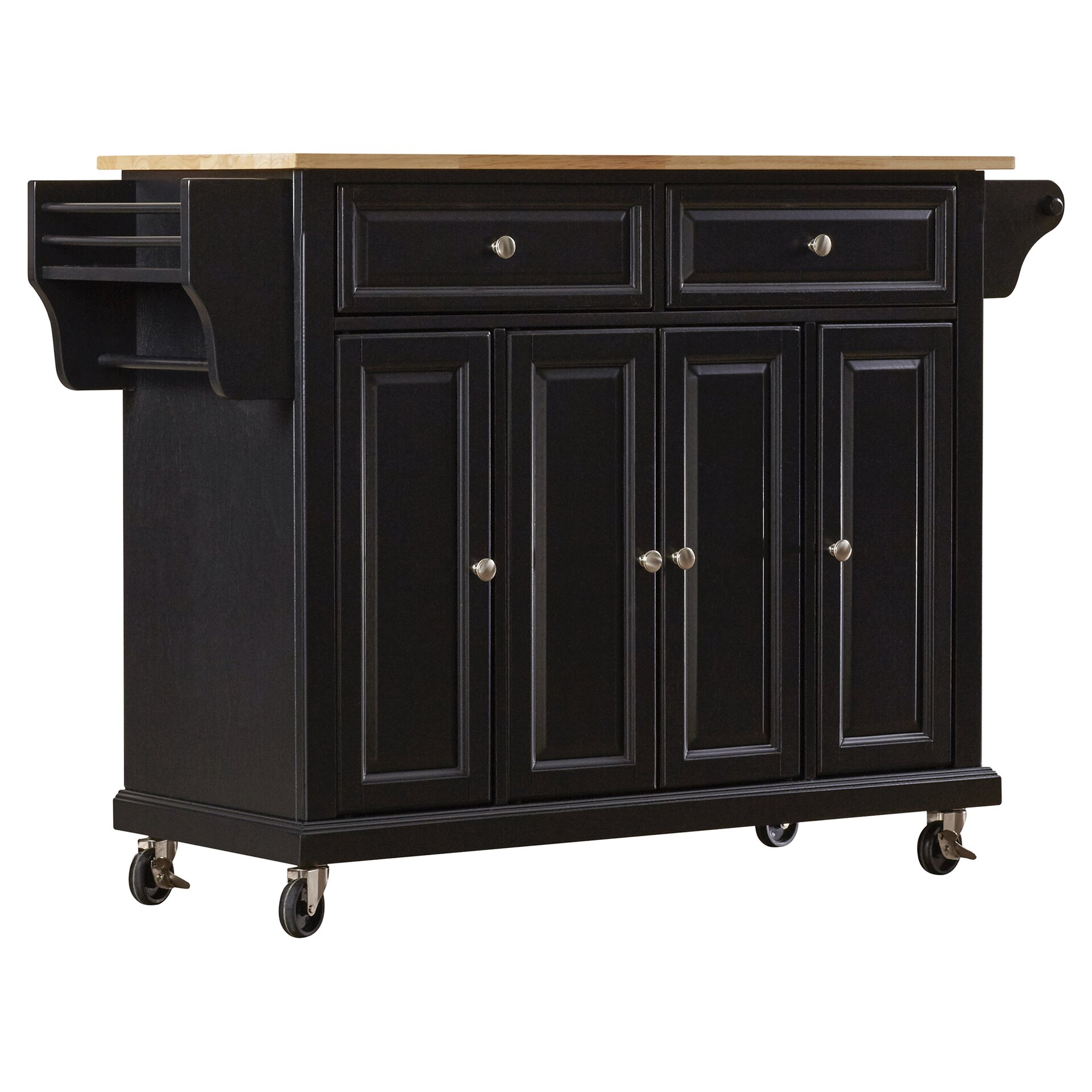 Pottstown Kitchen Island with Wood Top | Wayfair.ca