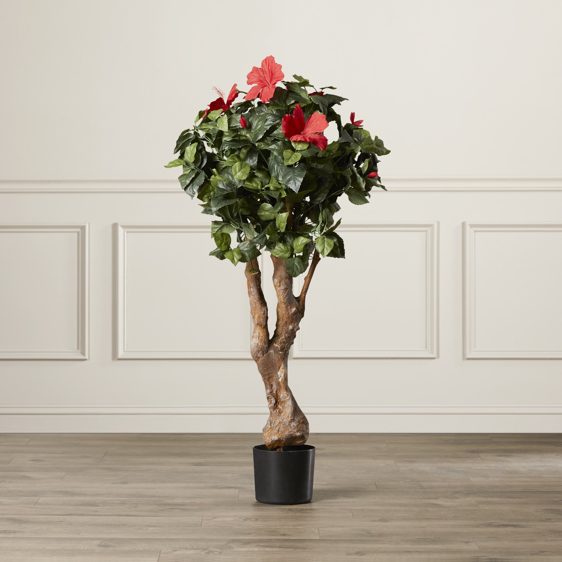 Darby Home Co Artificial Hibiscus Tree in Pot & Reviews Wayfair