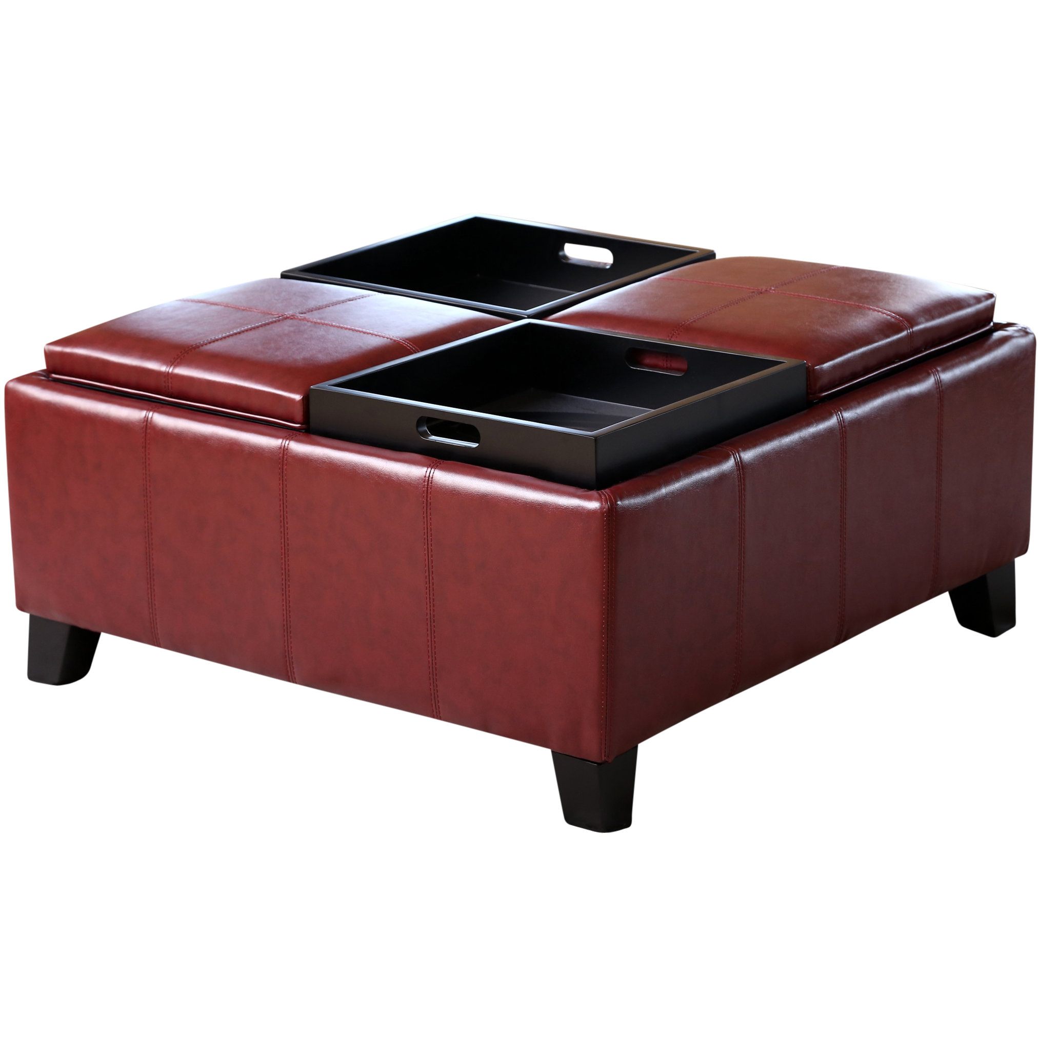Leatherwood Leather Cocktail Ottoman Wayfair