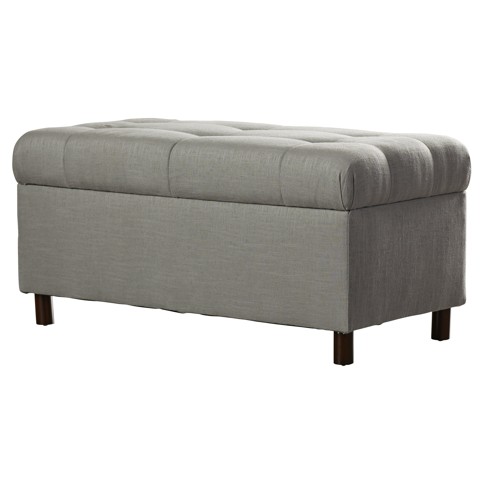 Henrietta Tufted Linen Storage Bedroom Bench