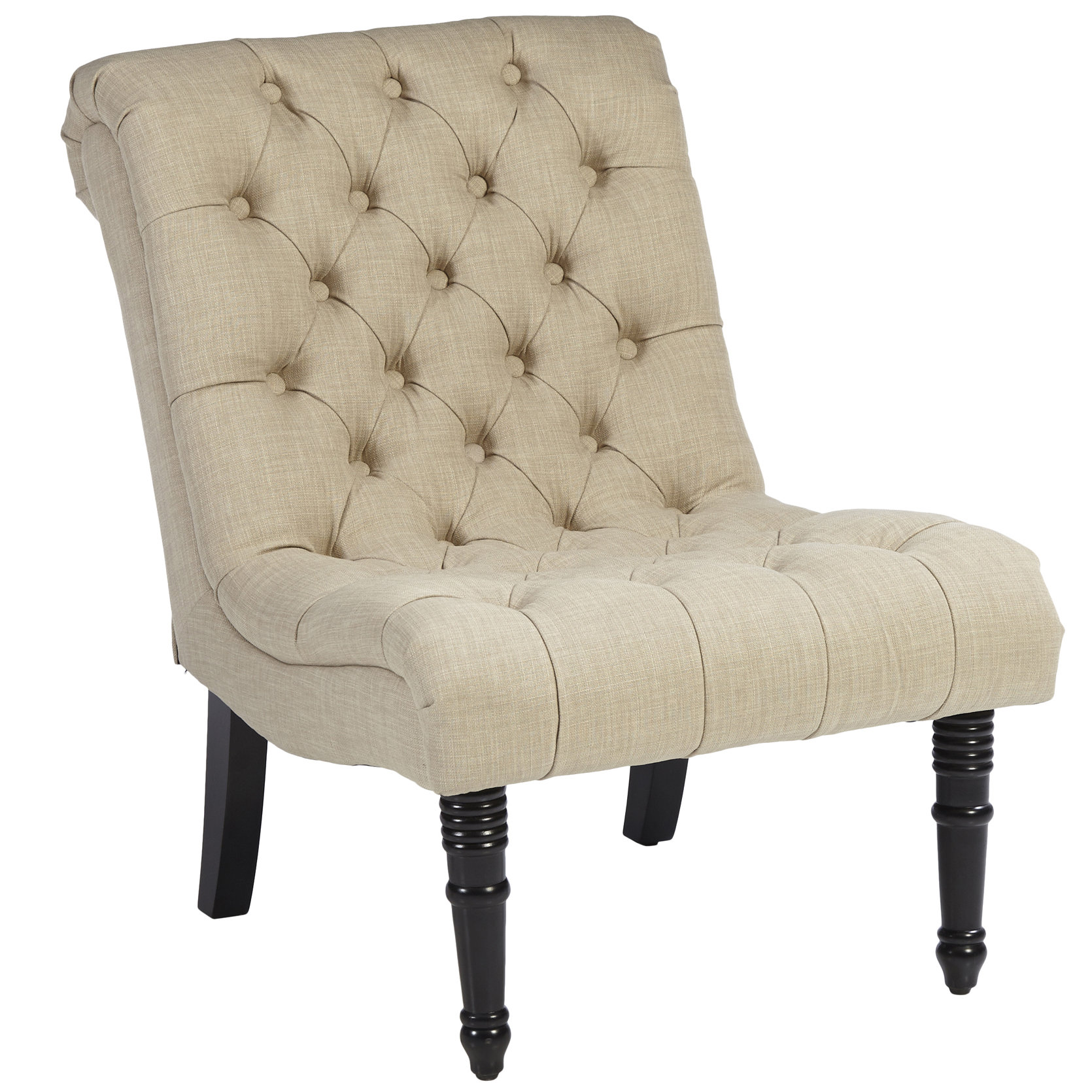 Alcott Hill Clarke Scroll Back Tufted Upholstered Side Chair & Reviews