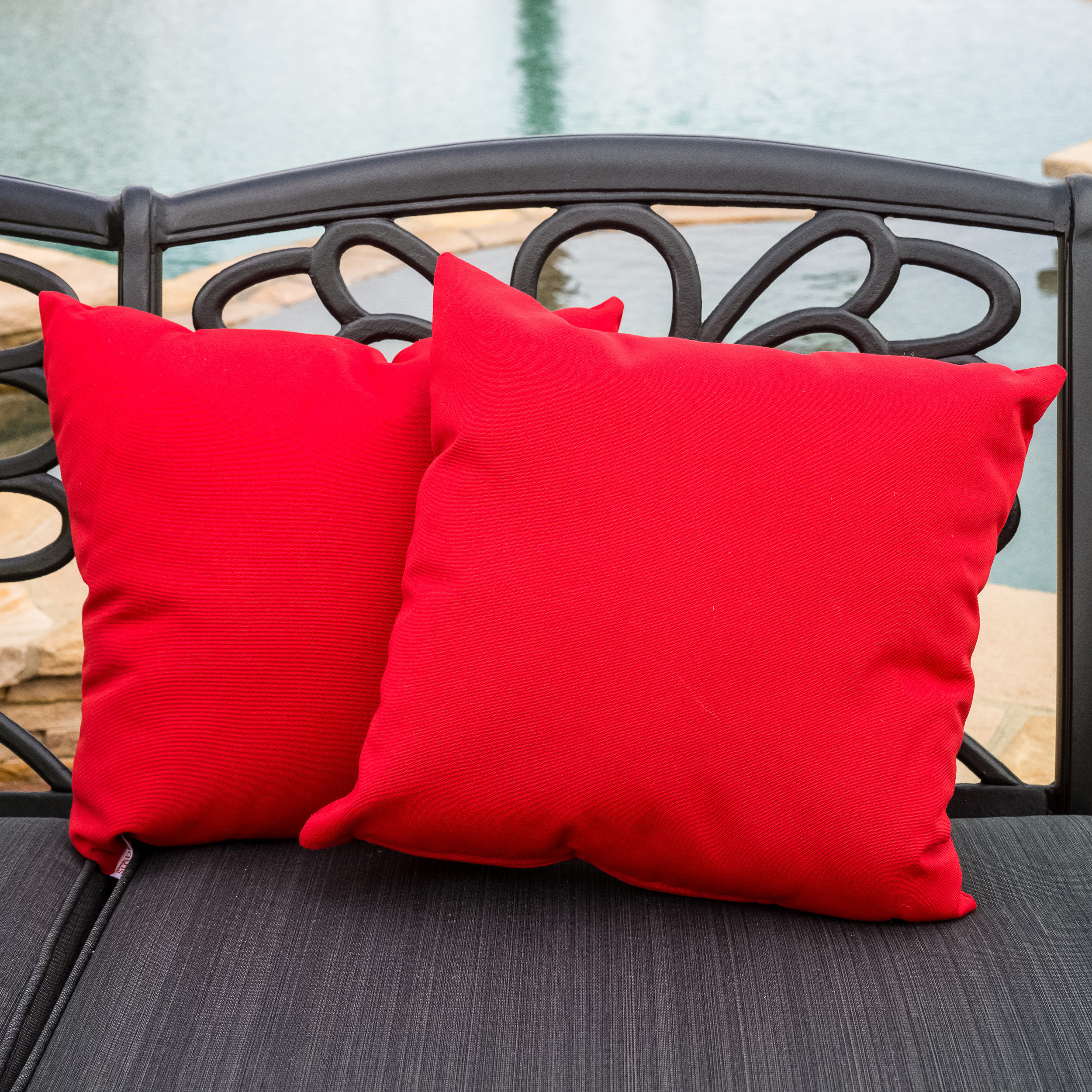 Charlton Home Bonniview Canvas Indoor/Outdoor Sunbrella Throw Pillow