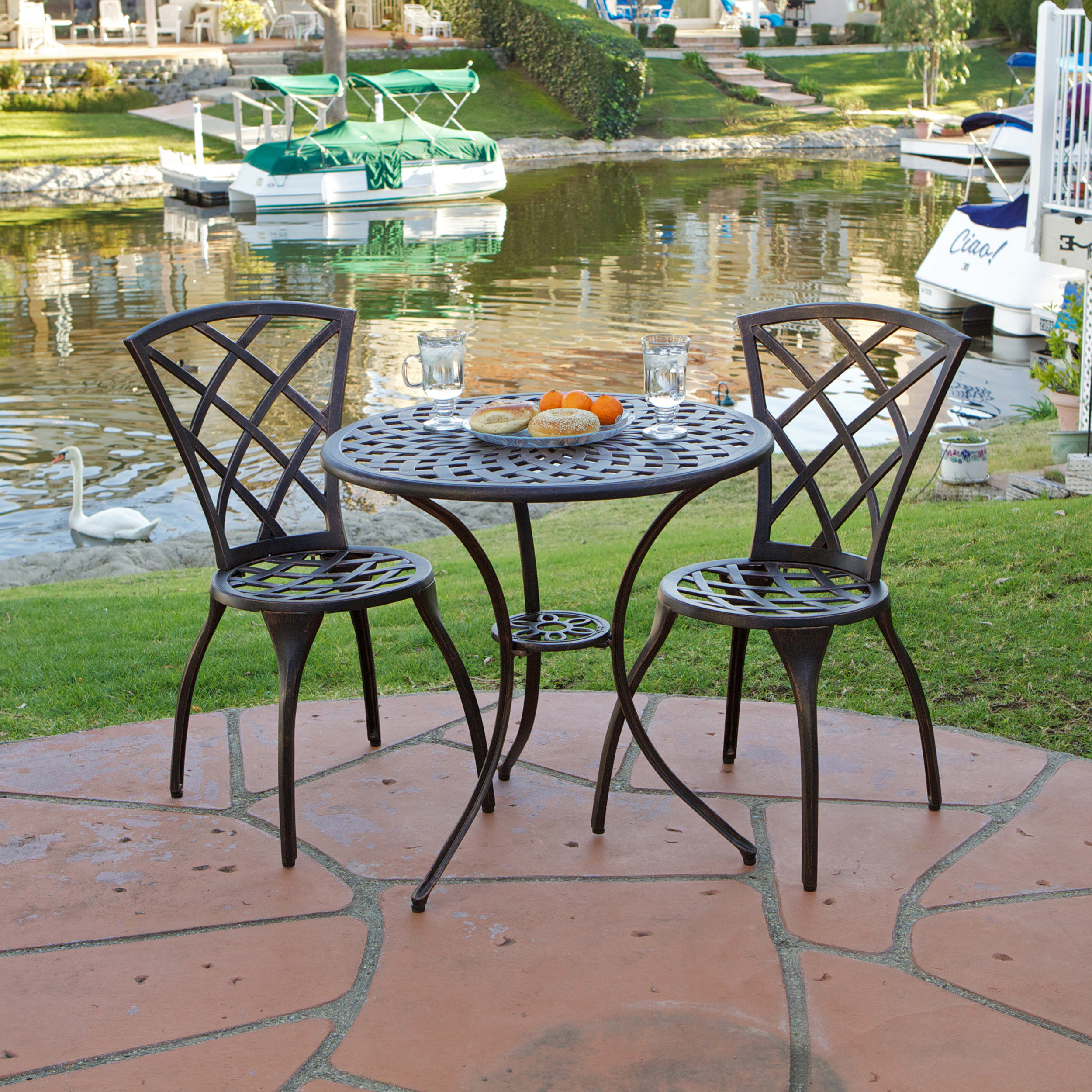 Hearst 3 Piece Bistro Set Wayfair