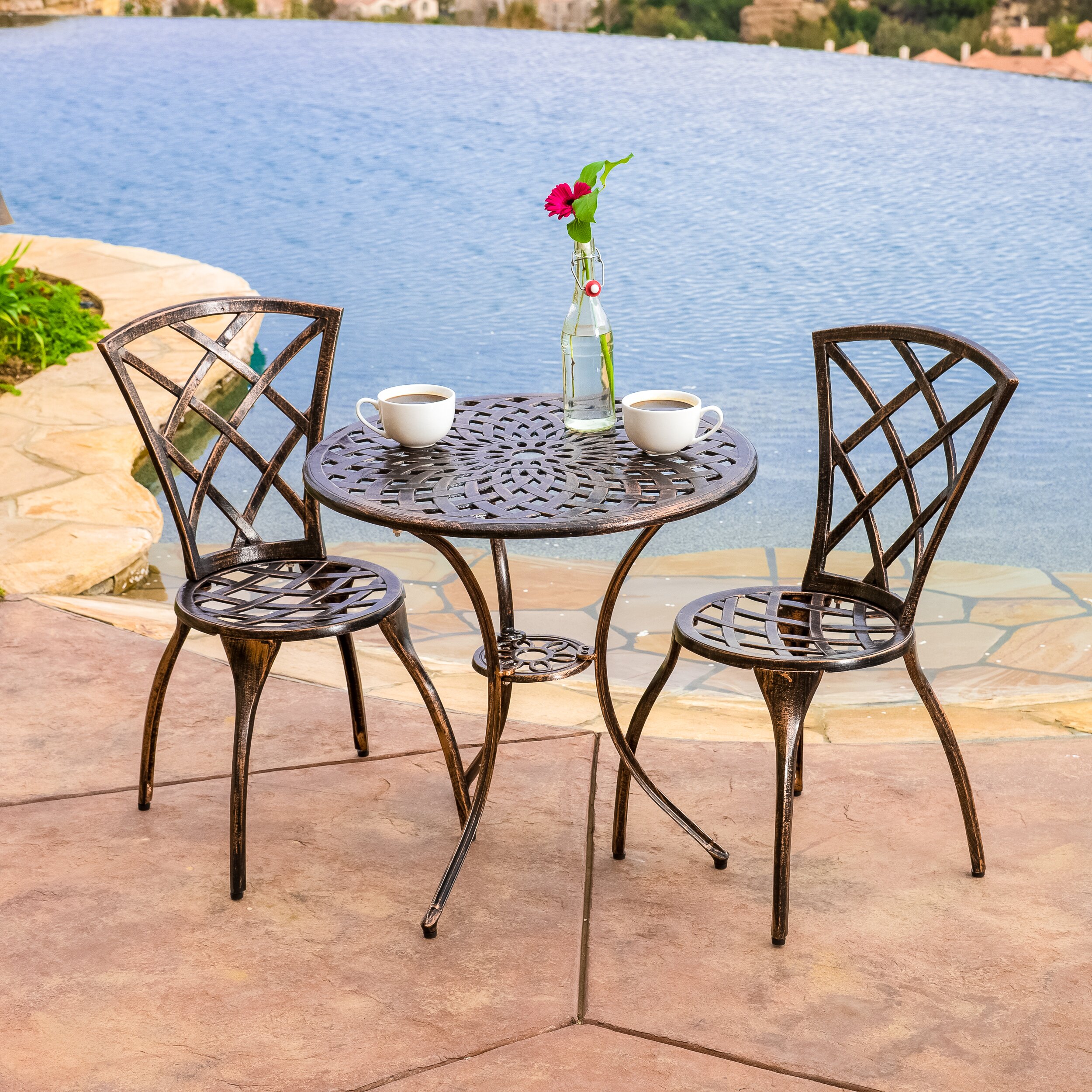 Hearst 3 Piece Bistro Set Wayfair