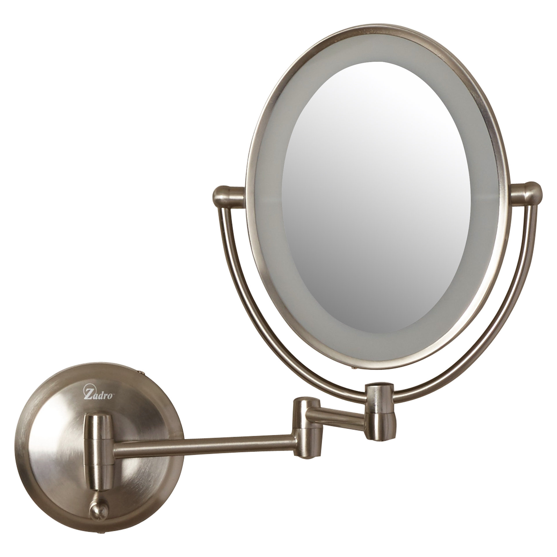 Howell Cordless Dual LED Lighted Oval Wall Mount Mirror with 1X and 10X