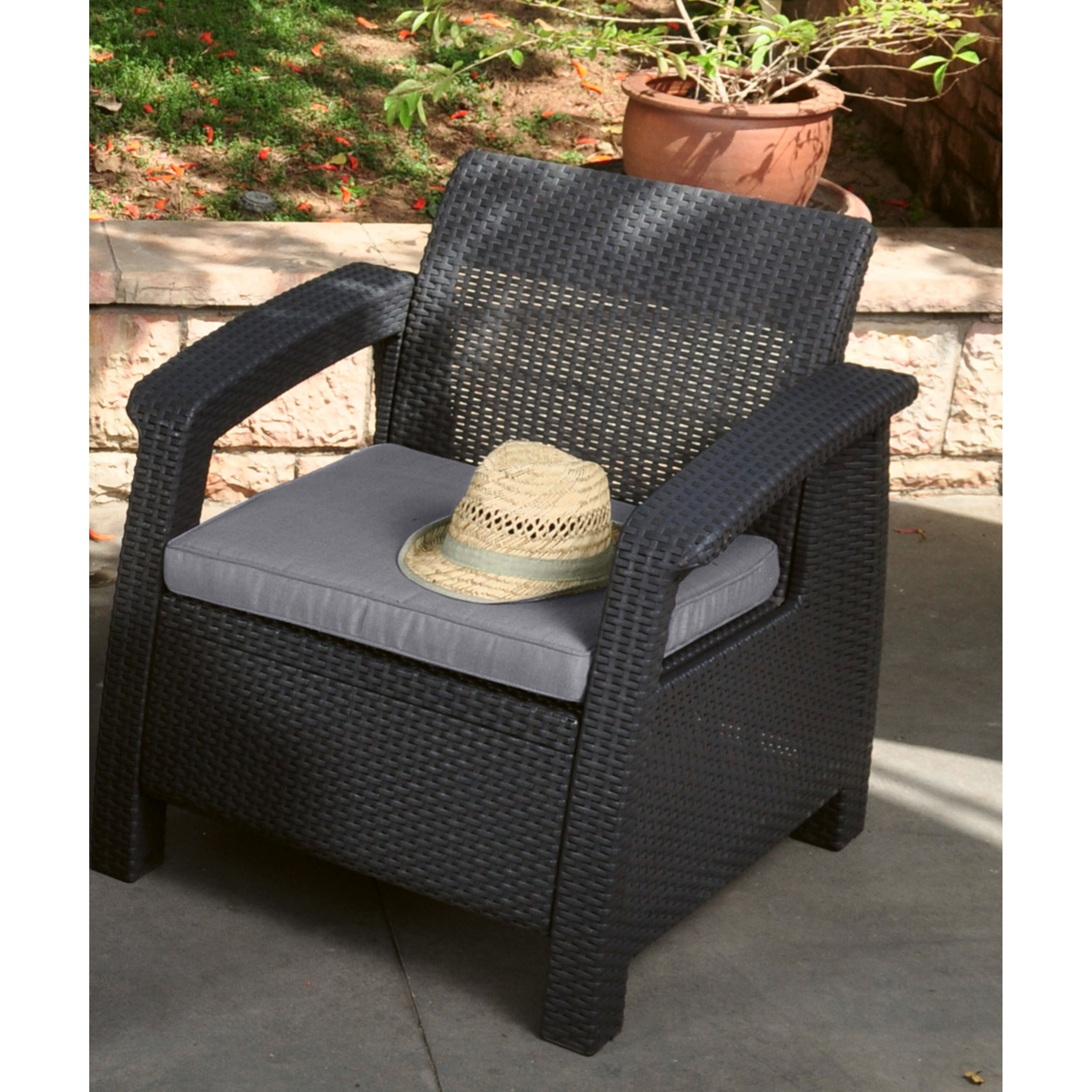 Varick Gallery Colona All Weather Outdoor Arm Chair With Cushion
